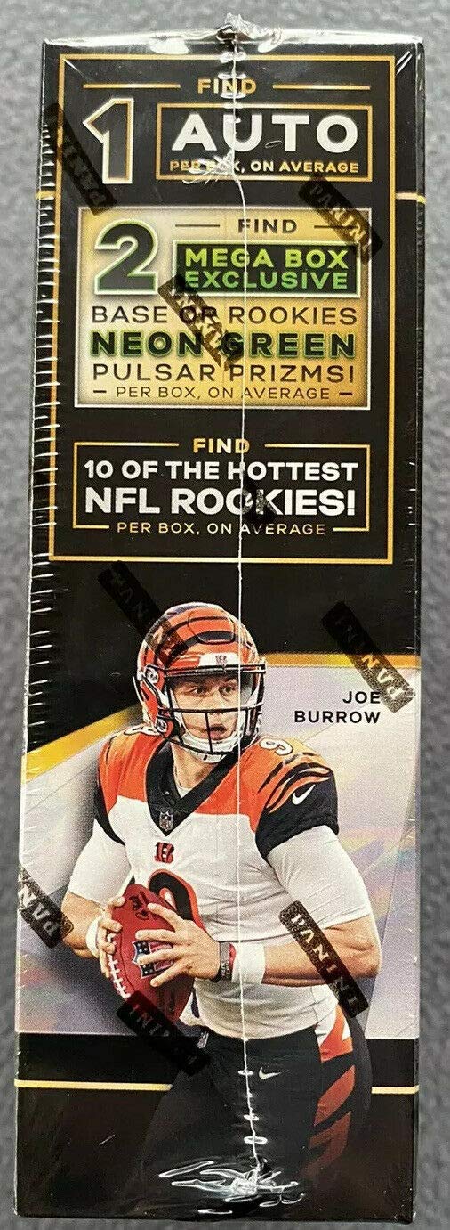 2020 Panini Prizm NFL Football MEGA Box - 40 Trading Cards per Box with 1 Guaranteed Autograph - Perfect for Collectors, Fantasy Football Fans & Sports Memorabilia Enthusiasts