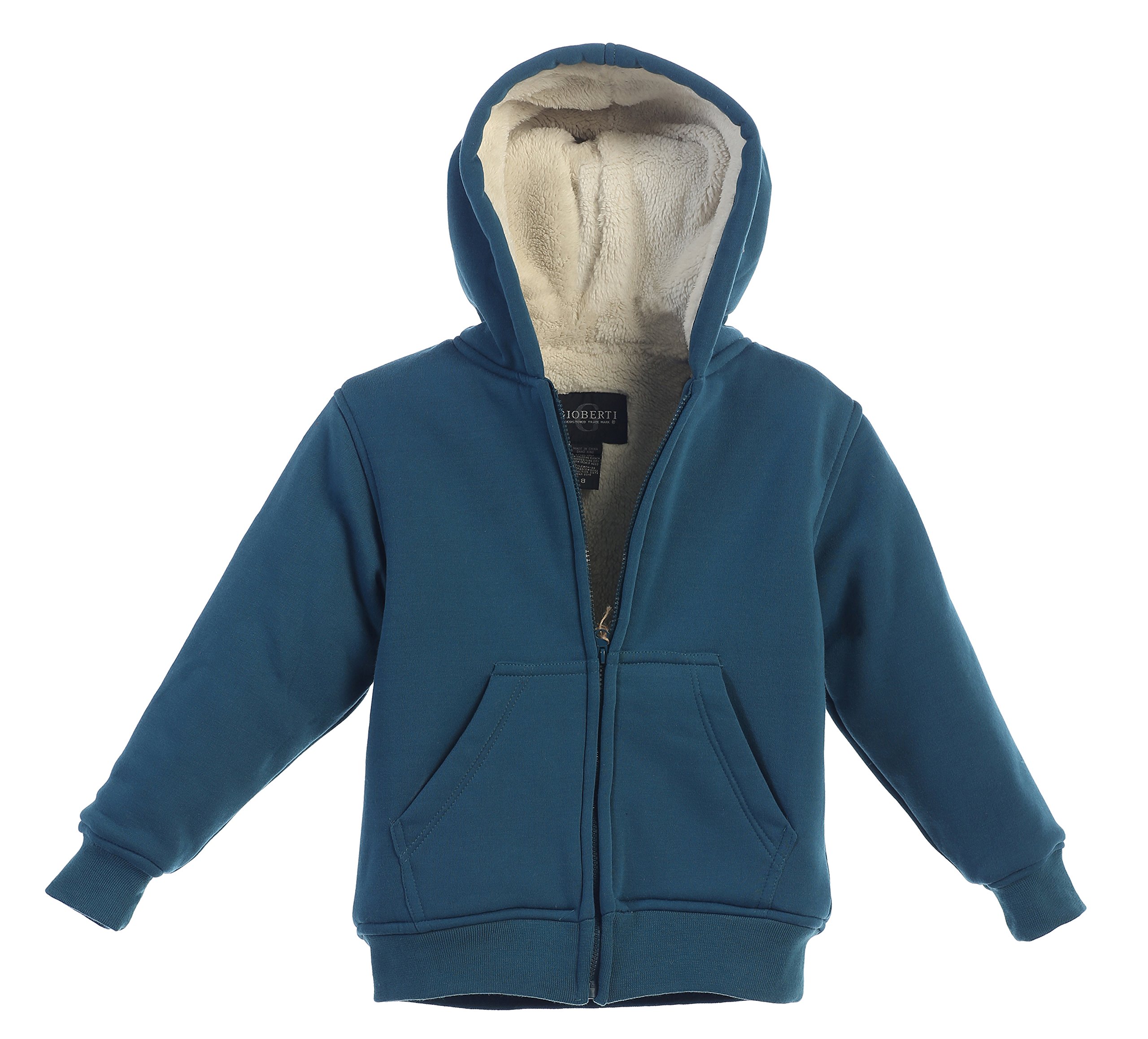 Gioberti Boys Zip Up Fleece Hoodie Jacket - Warm Winter Pullover for Kids - Cozy Outdoor Play & School Wear