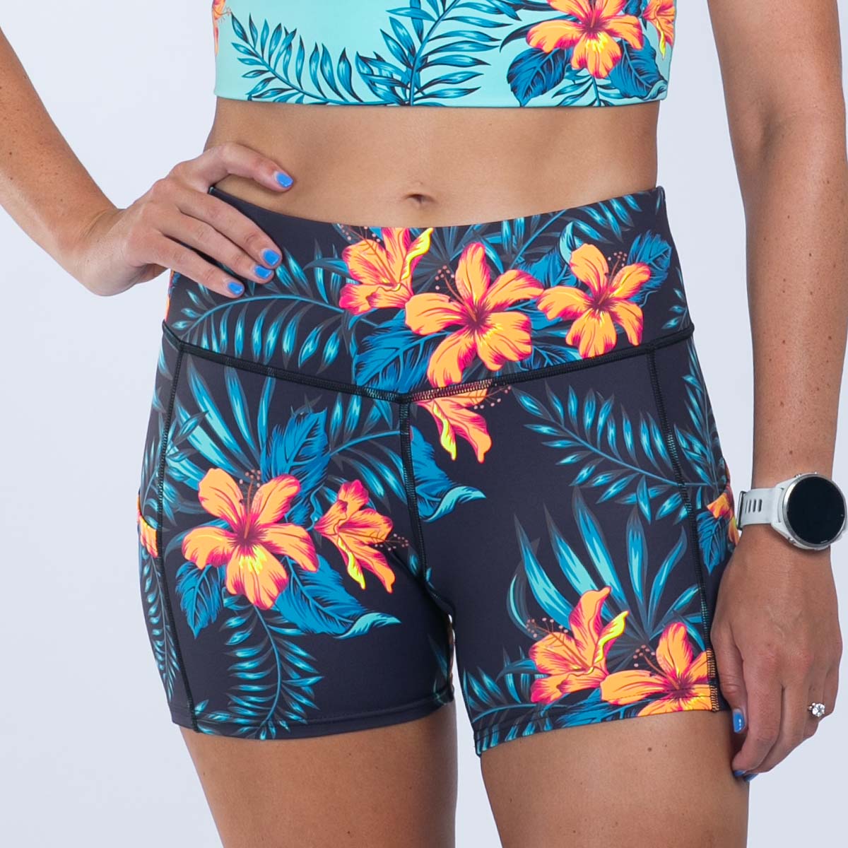 Women's Running Shorts - High Waist Athletic Shorts with Pockets for Workout & Training - Perfect for Jogging, Gym & Yoga