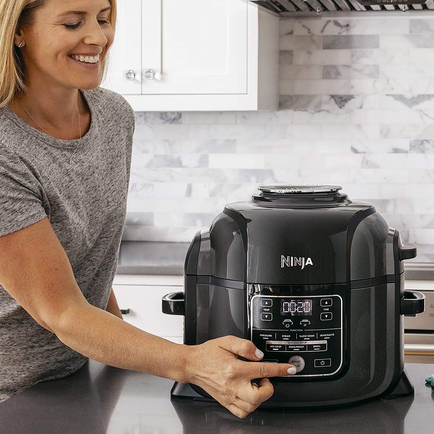Ninja Foodi 6.5 Quart Pressure Cooker & Air Fryer - TenderCrisp Technology, Multi-Cooker for Fast Meals | Perfect for Family Dinners, Meal Prep & Healthy Cooking | Includes Home Essentials Warranty