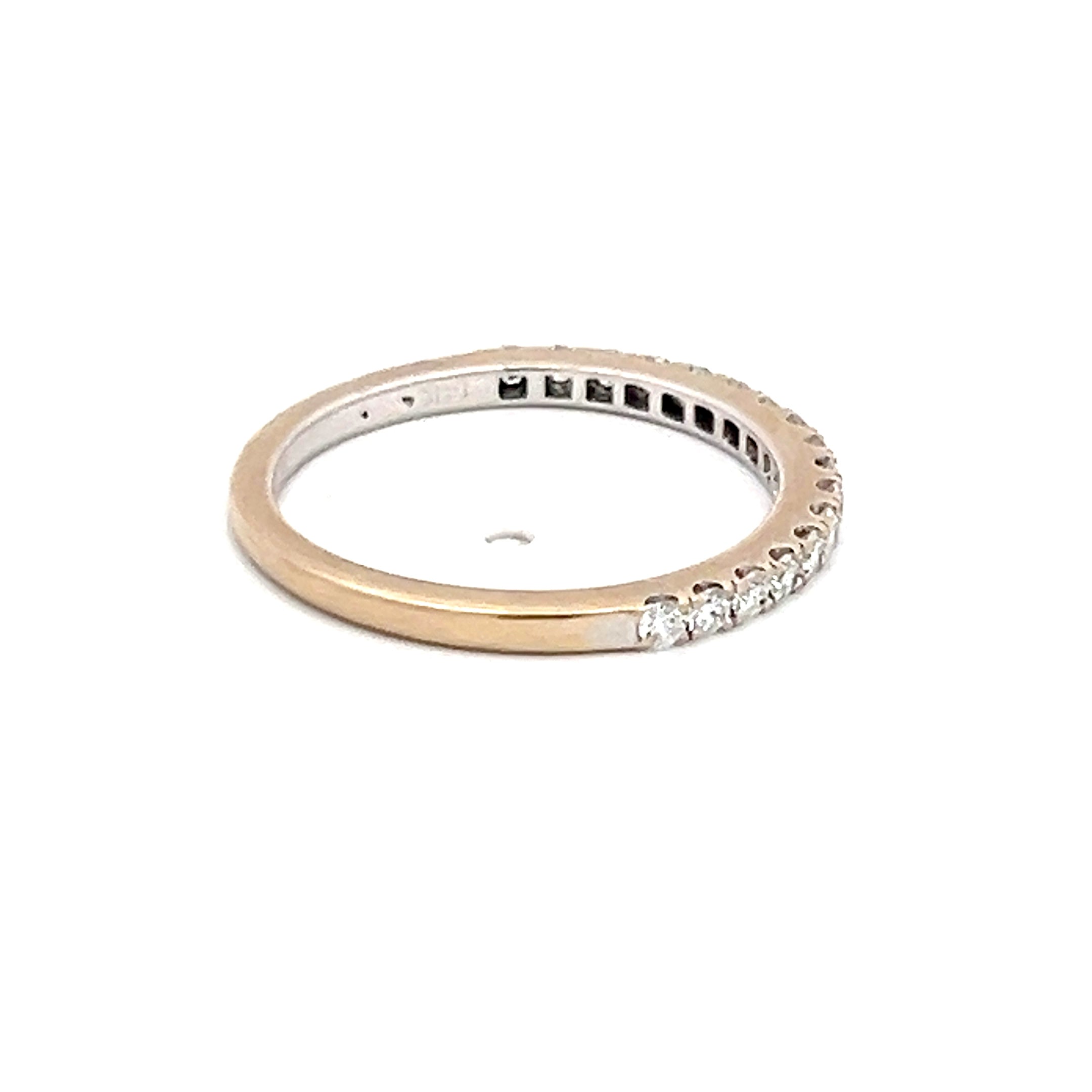 0.18 Carat Round Brilliant I VS2 Diamond 14K White Gold Half Eternity Wedding Band - Perfect for Engagement, Anniversary & Bridal Jewelry Gifts