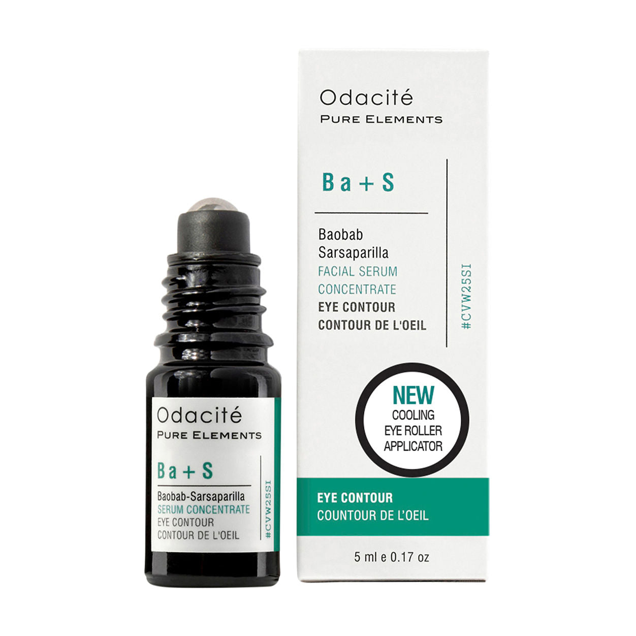 Ba+S Baobab & Sarsaparilla Eye Contour Serum with Roller Applicator - Dark Circle Treatment & Anti-Aging Eye Care for Day & Night Use