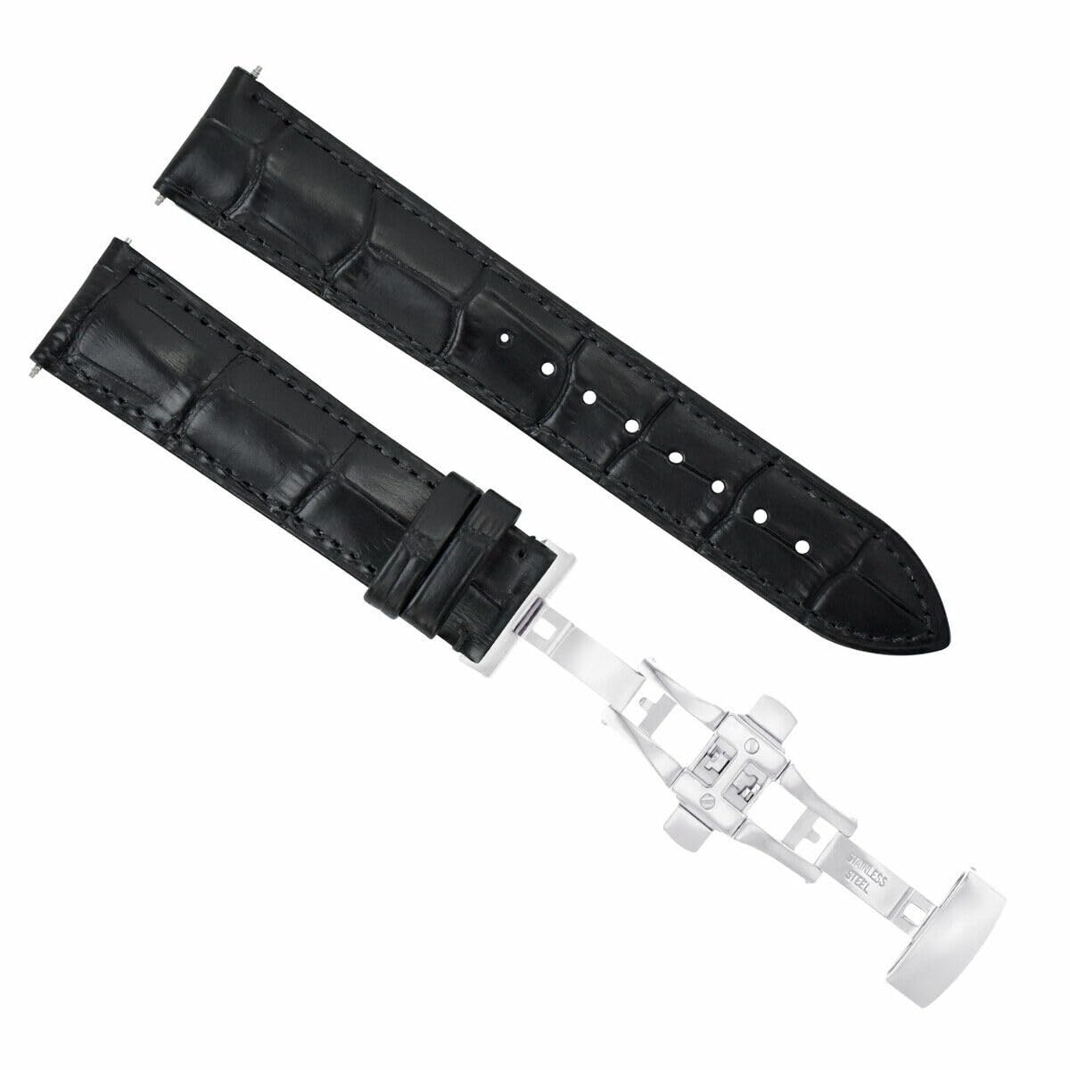 24mm Rubber Watch Band Strap for Sony SmartWatch 2 - Durable Brushed Stainless Steel Buckle Replacement Band - Perfect for Fitness, Swimming & Everyday Wear