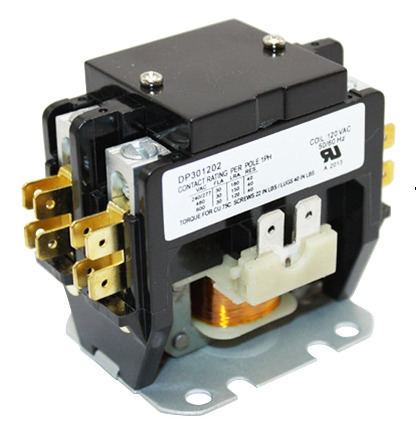 Pack-ard C230B Contactor Replacement - 2 Pole 30 Amp 120V Coil - Compatible with HVAC Systems & Industrial Equipment - Perfect for Air Conditioners, Refrigeration Units & Electrical Panels