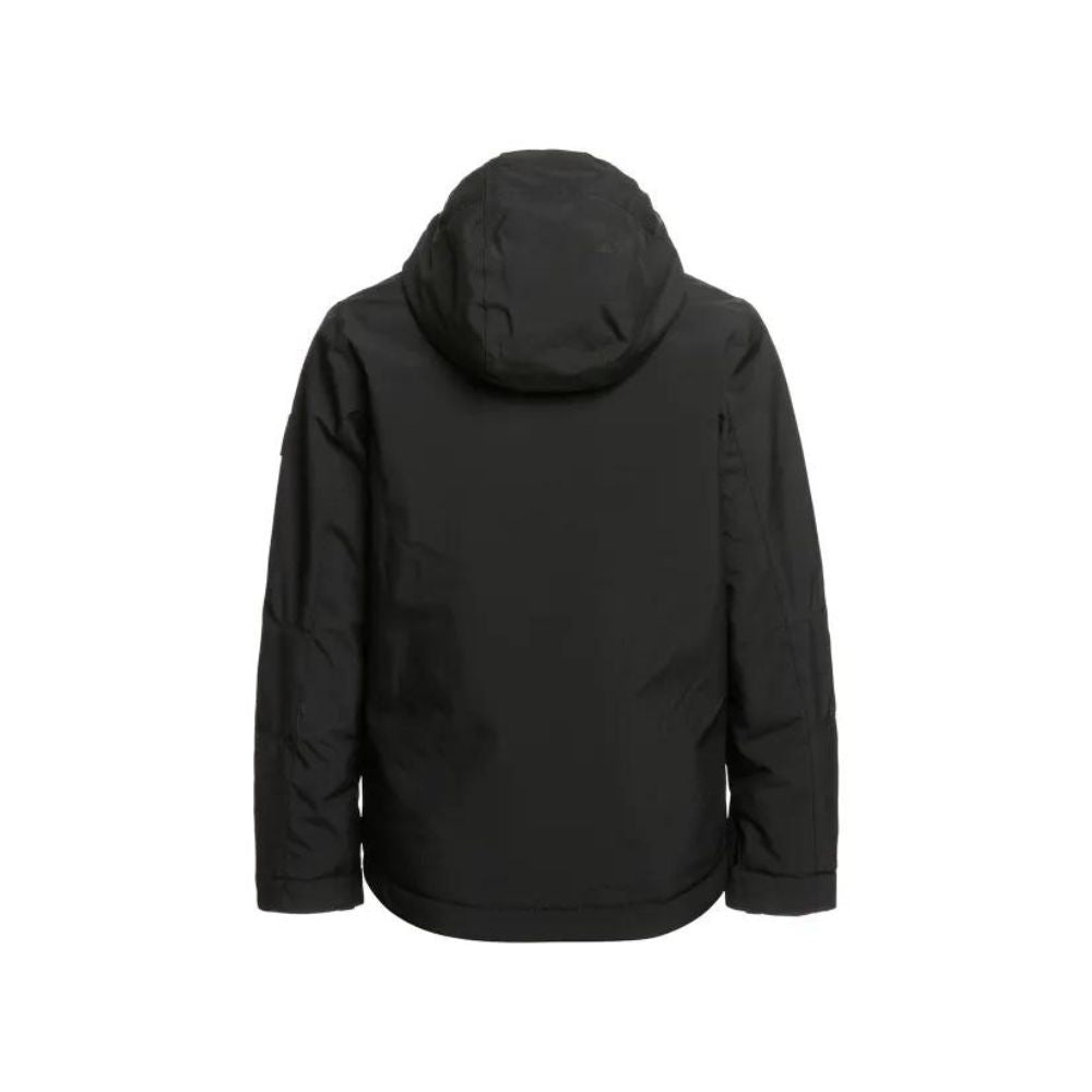 Quiksilver Morton Youth Boys Ski Jacket - Waterproof Winter Jacket for Kids Age 7-8 Years - True Black - Perfect for Skiing, Snowboarding & Outdoor Winter Activities
