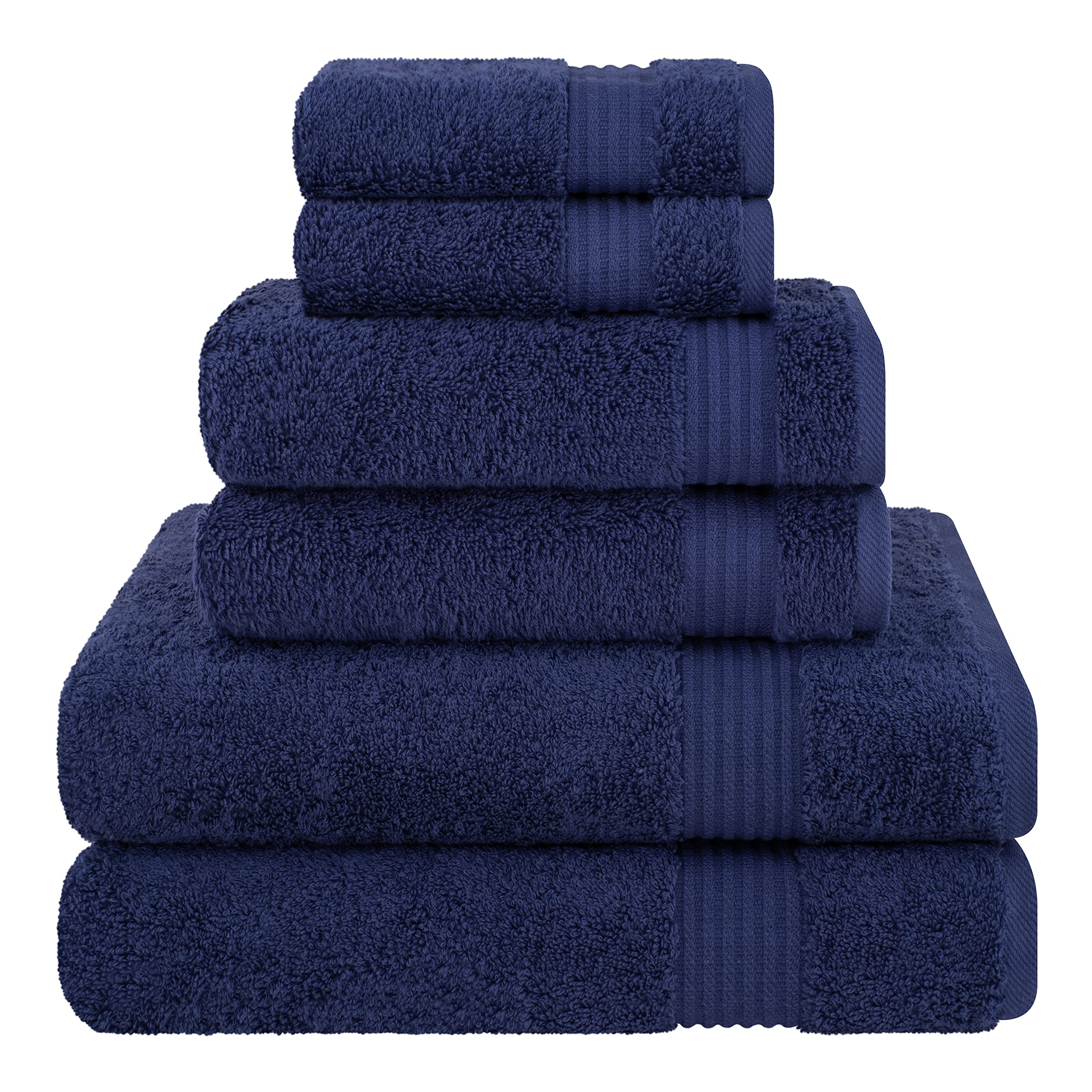 Premium 6-Piece Bath Towel Set & 4-Piece Hand Towel Bundle - 100% Cotton Luxury Bathroom Towels for Spa, Hotel & Home Use - Soft Absorbent Quick-Dry Towels for Bath, Shower & Pool