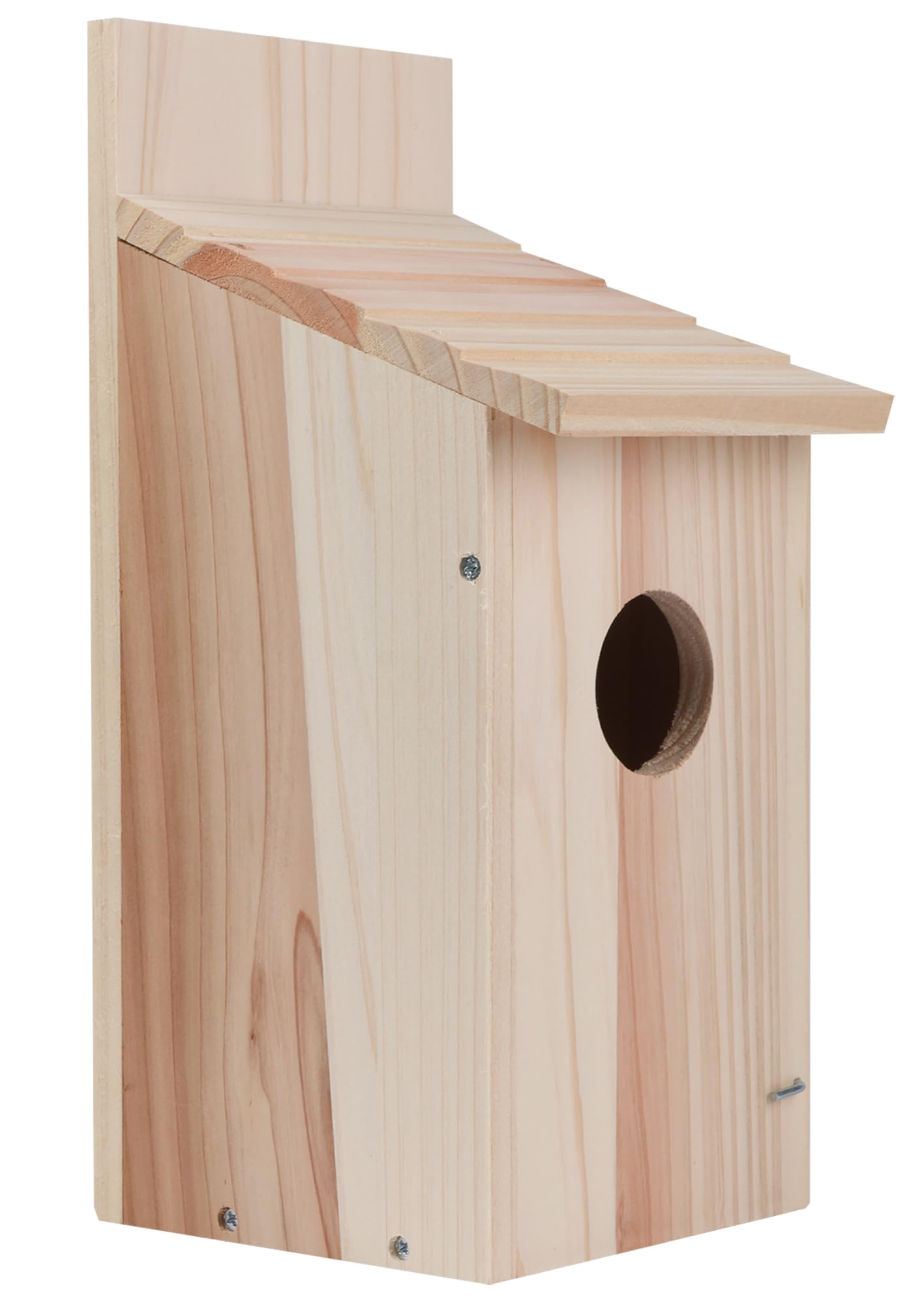 Premium Cedar Bluebird House - Natural Wooden Birdhouse for Outdoor Use, Finch & Wren Nesting Box, DIY Hummingbird Shelter (1 Pack) - Perfect for Backyard Birdwatching & Garden Decoration