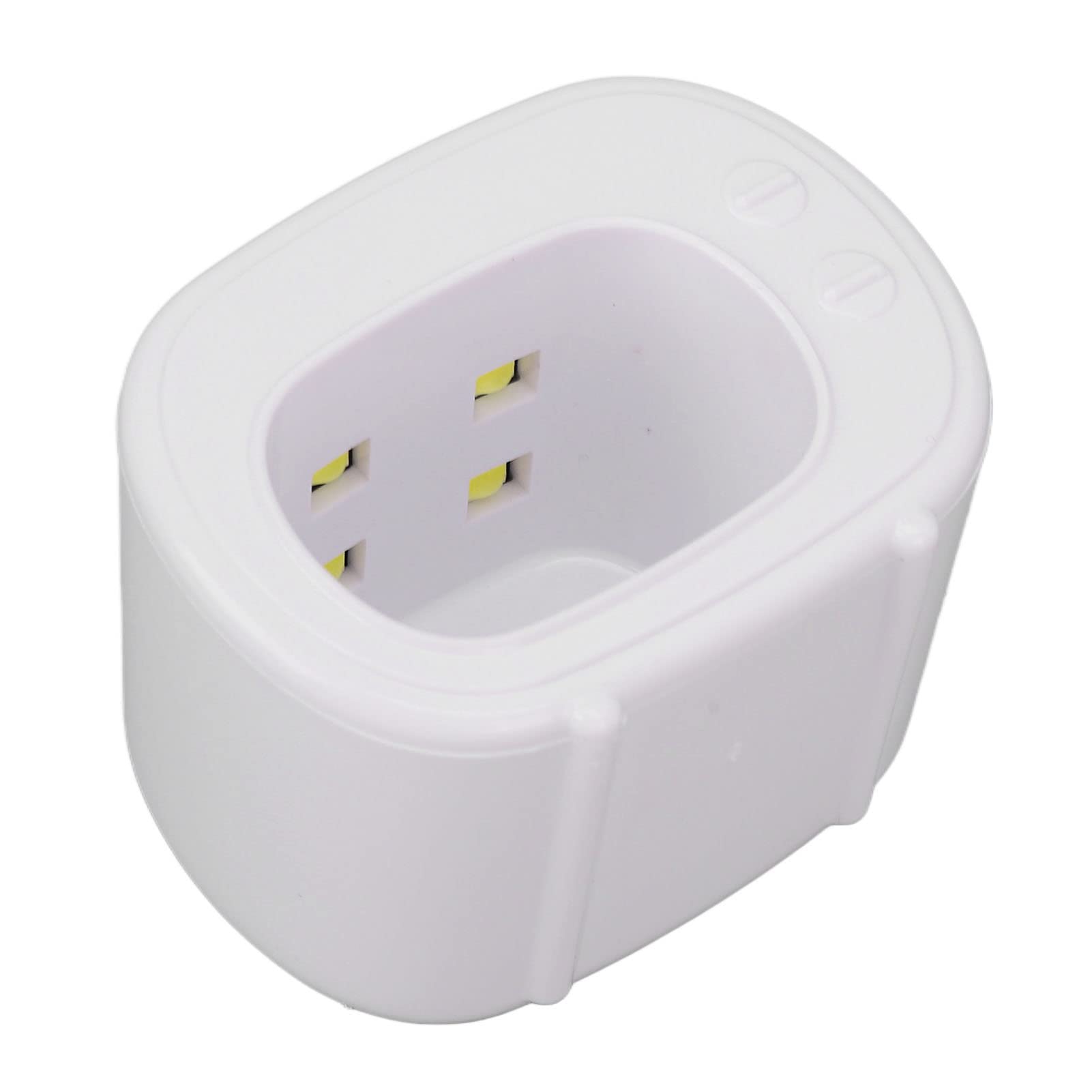 Fast Drying Mini LED Gel Nail Polish Curing Lamp - 4 Lamp Beads for Professional Nail Art & Manicures | Portable UV Light for Home & Salon Use (White)