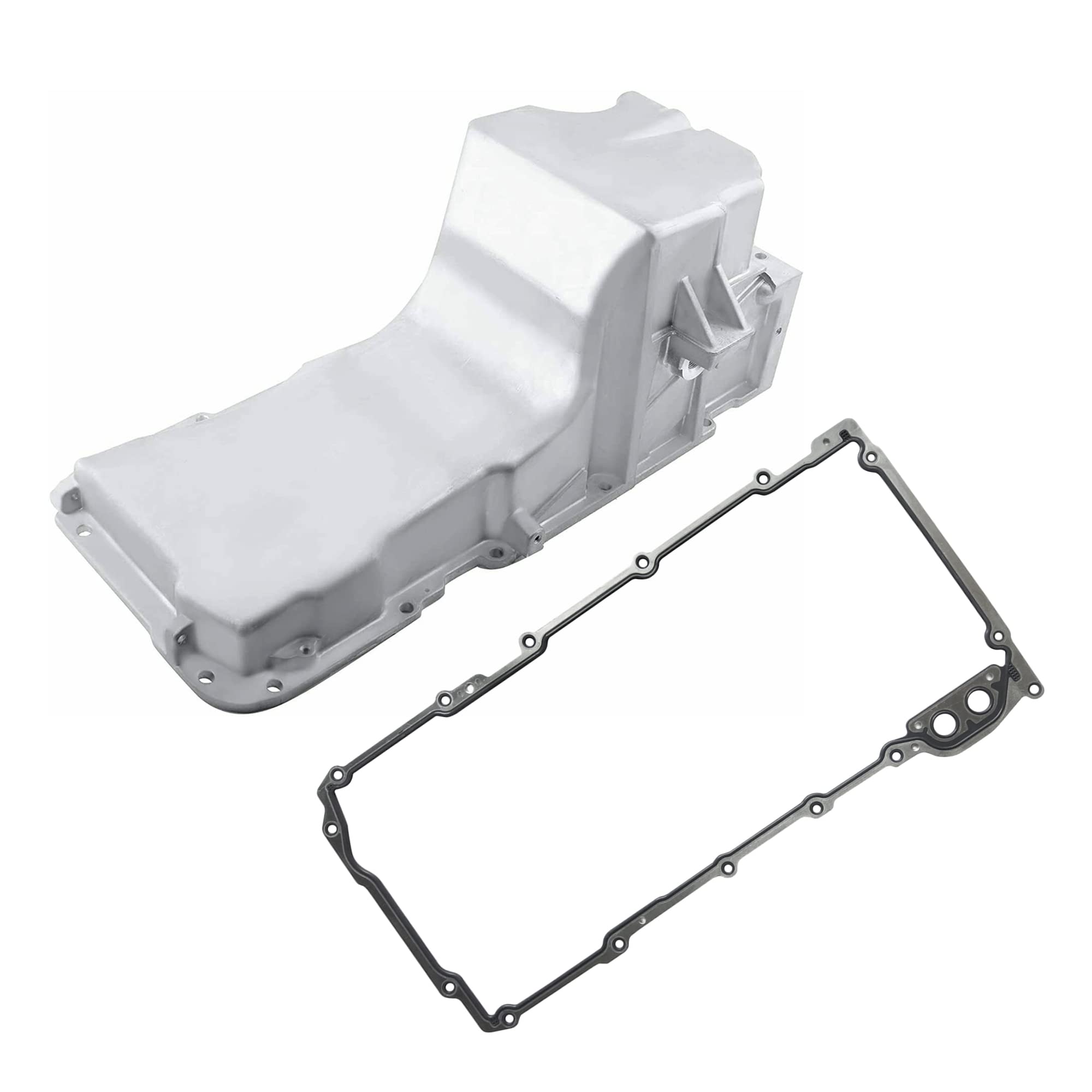 Engine Oil Pan with Gasket Replacement for Chevy Silverado 1500, Tahoe, GMC Sierra 1500 & Cadillac - Durable Aluminum Alloy Design - Perfect for DIY Auto Repair & Maintenance