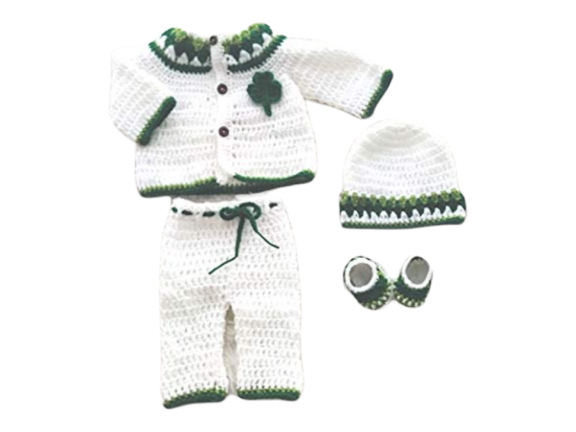 St. Patrick's Day Outfit for Babies - Leprechaun Sweater & Irish Cardigan Set with Pants | Unisex Green Holiday Costume for Infants & Toddlers | Perfect for St. Patty's Day Celebrations, Irish-Themed Parties & Photo Shoots