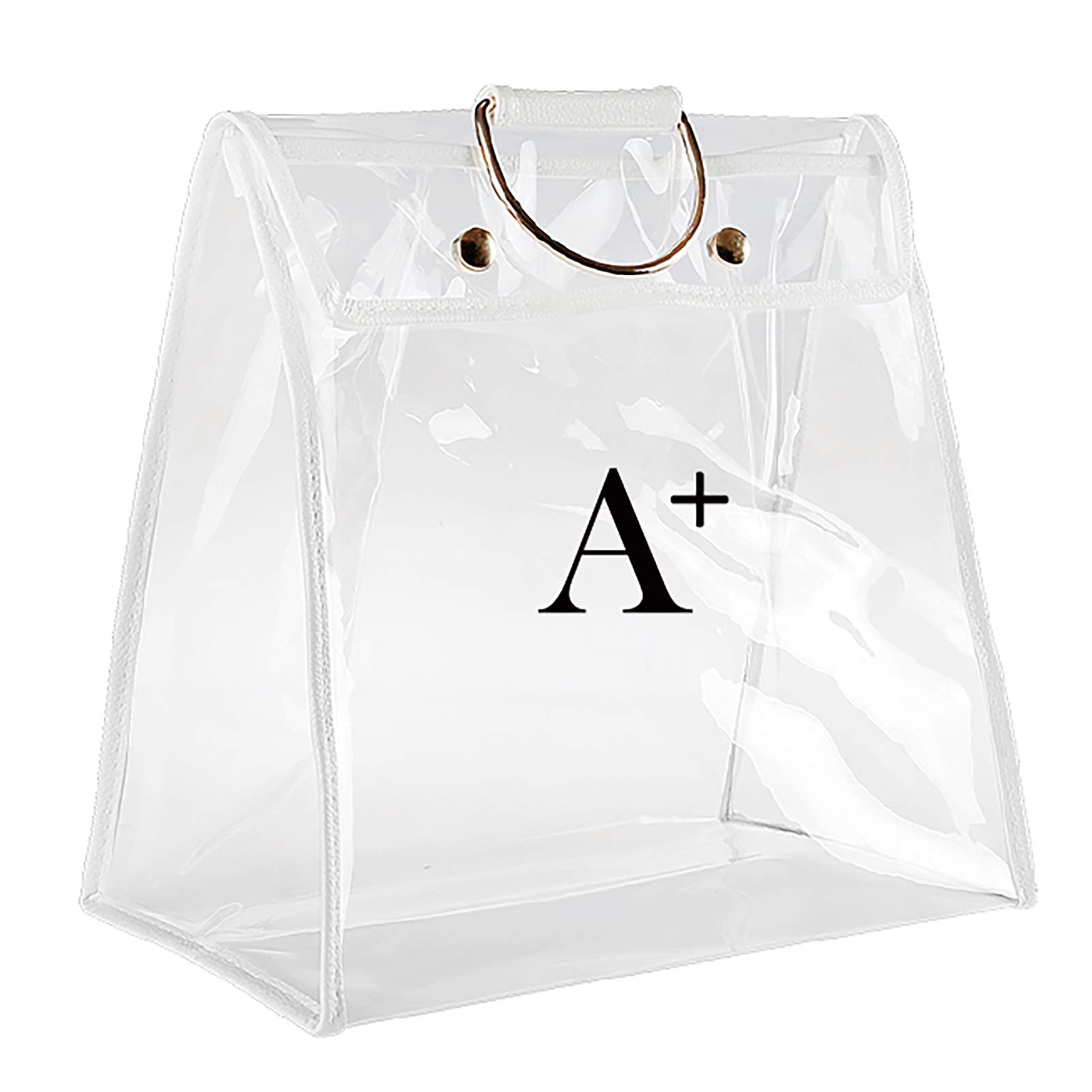 BCGT Transparent Dustproof Handbag Organizer Storage Bag with Handle - Hanging Closet Purse Protector for Women's Fashion Accessories (White) | Perfect for Closet Organization, Travel & Seasonal Storage