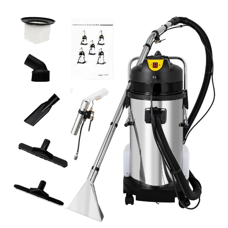 40L/11Gal Commercial Carpet Cleaner - 3-in-1 Multi-Purpose Floor Cleaning Machine with 1034W Powerful Motor | Heavy Duty Extractor Vacuum Washer for Sofa, Curtain & Carpet Cleaning | Ideal for Home, Office & Commercial Use