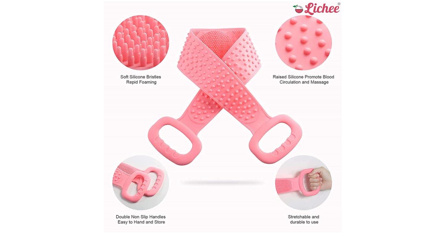 ARINO Silicone Body Scrubber - Exfoliating Shower Brush for Deep Cleaning & Massage - Men & Women Skin Care
