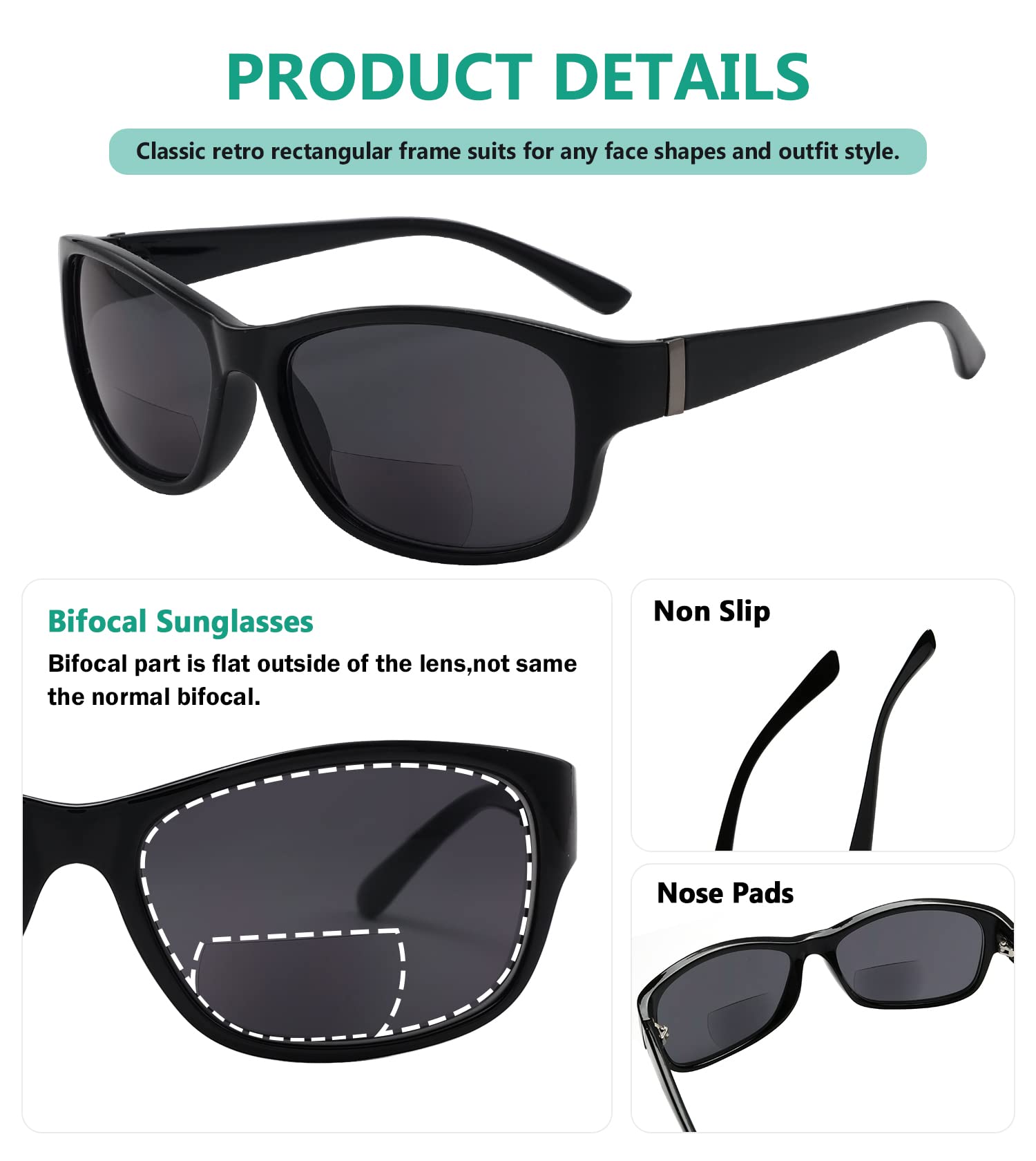 Eyekepper Bifocal Reading Sunglasses for Men - UV Protection Polarized Glasses with +1.0 to +3.5 Magnification - Perfect for Driving, Fishing & Outdoor Activities
