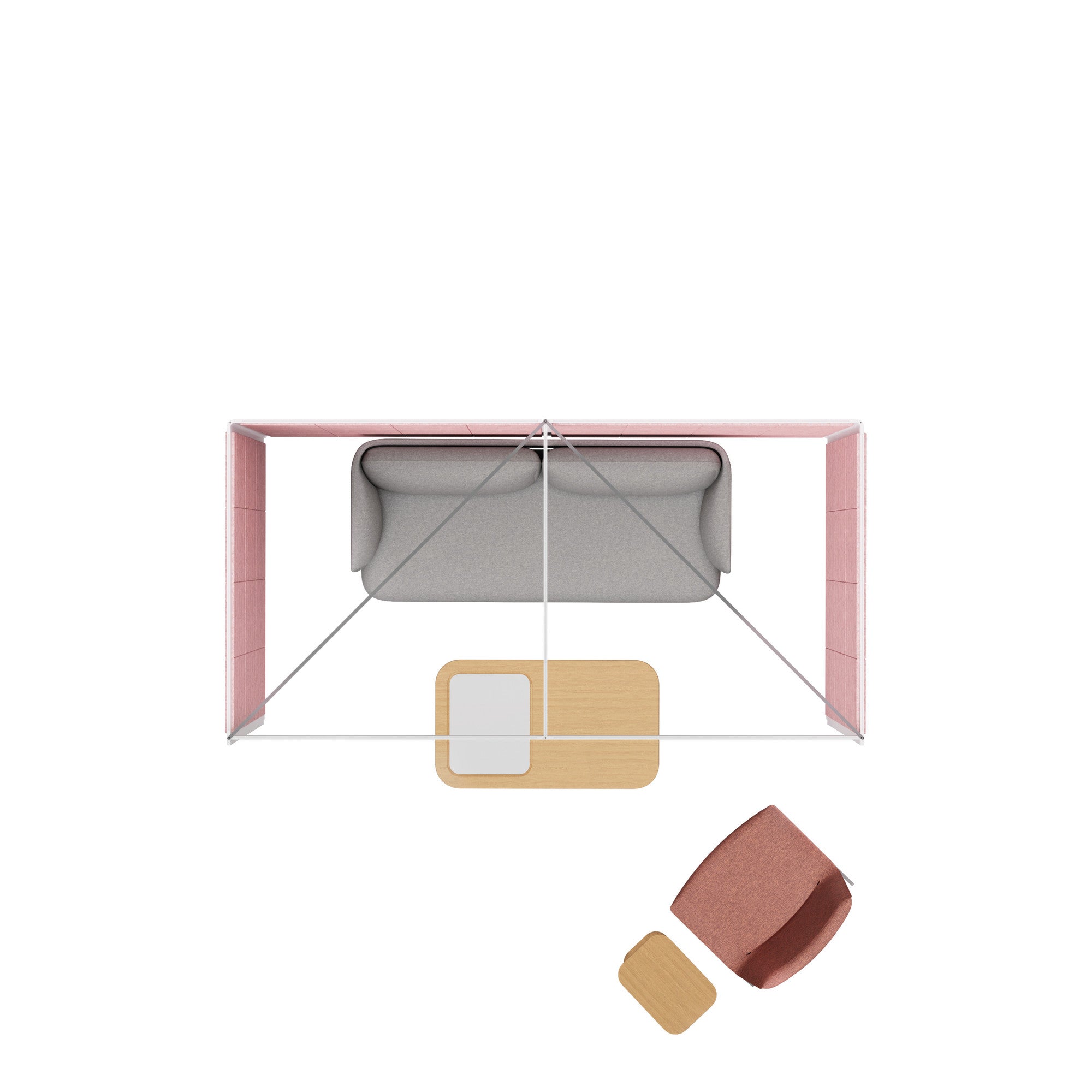 PoppinSpaces Recess Space 108502 - Stylish and Functional Office Storage Solution for Home & Workspace Organization