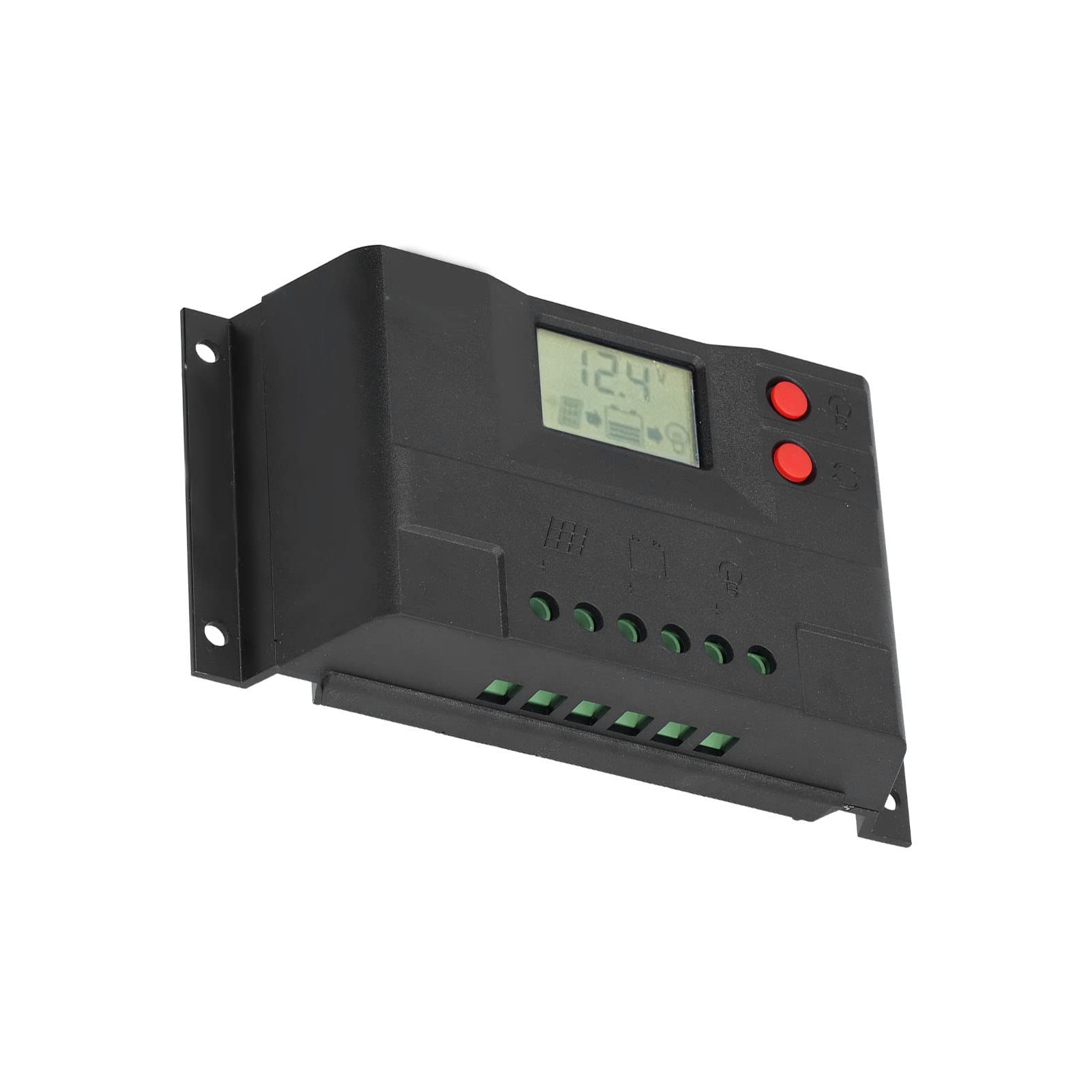 12V 24V LCD Solar Charge Controller with Overload Protection - Durable MPPT Solar Panel Regulator for Home, RV, Boat & Off-Grid Power Systems