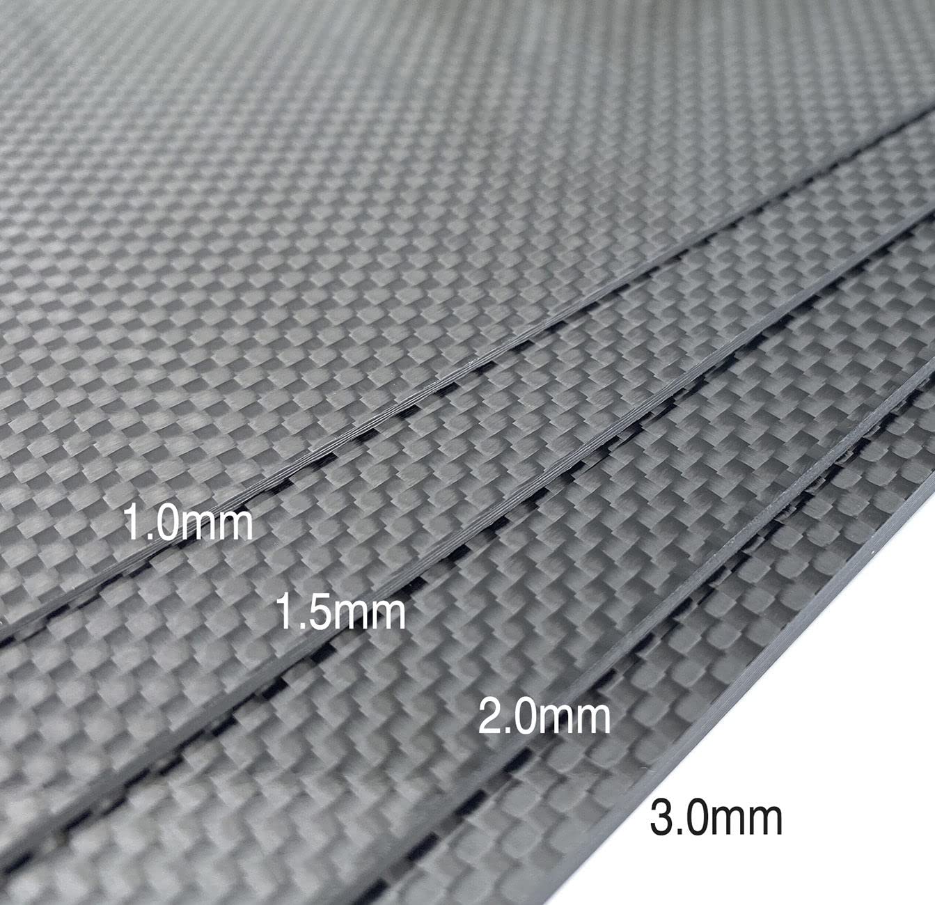 3K Carbon Fiber Sheet 200x300x0.5mm - Glossy Panel for DIY & Automotive
