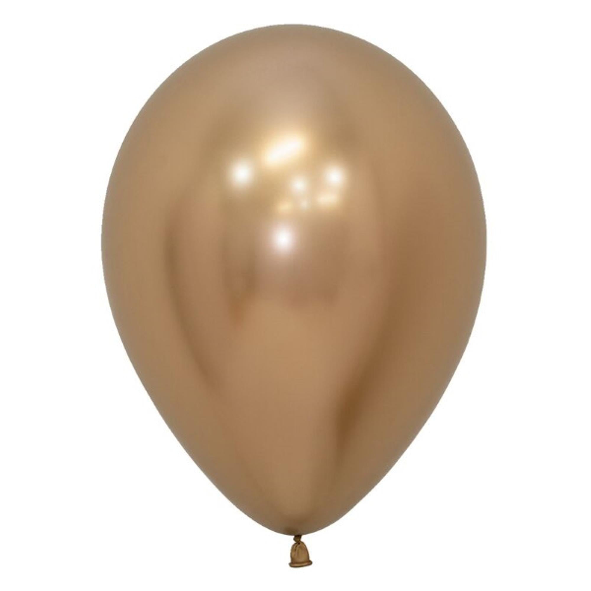 50 Pack Reflex Gold Latex Balloons (11 Inch) - Premium Party Decorations for Birthdays, Weddings & Celebrations