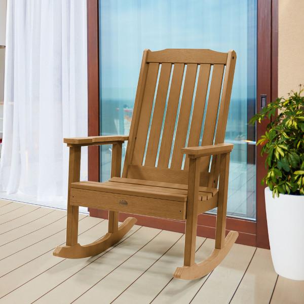 Lehigh Outdoor Rocking Chair - Patio, Garden & Porch Relaxation - Comfortable All-Weather Wicker Rocking Chair for Backyard, Deck & Poolside Use