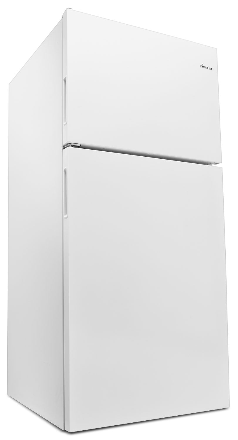 Amana 18.15 Cu. Ft. White Top Freezer Refrigerator ART318FFDW - Energy Efficient Kitchen Appliance for Homes & Small Apartments