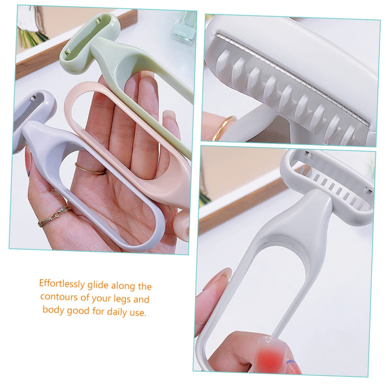 Beaupretty 2-Pack Manual Body Hair Trimmer & Clothes Shaver - Grey Blade Armpit Razor for Women | Smooth Skin & Fabric Care | Perfect for Travel, Gym & Sensitive Areas