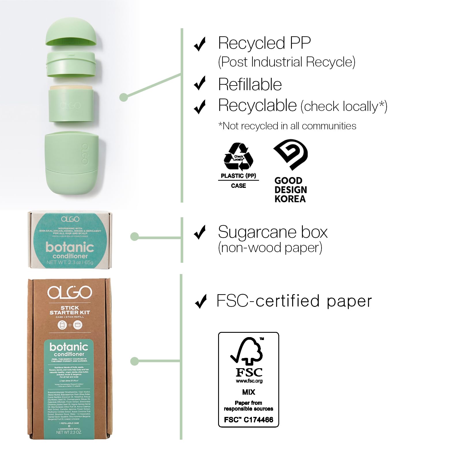 Vegan Certified Citrus Shampoo Stick & Botanic Conditioner Set - Soap Free Solid Shampoo for Normal to Dry Hair with Nourishing Conditioner - Perfect for Travel, Gym & Eco-Friendly Hair Care Routine