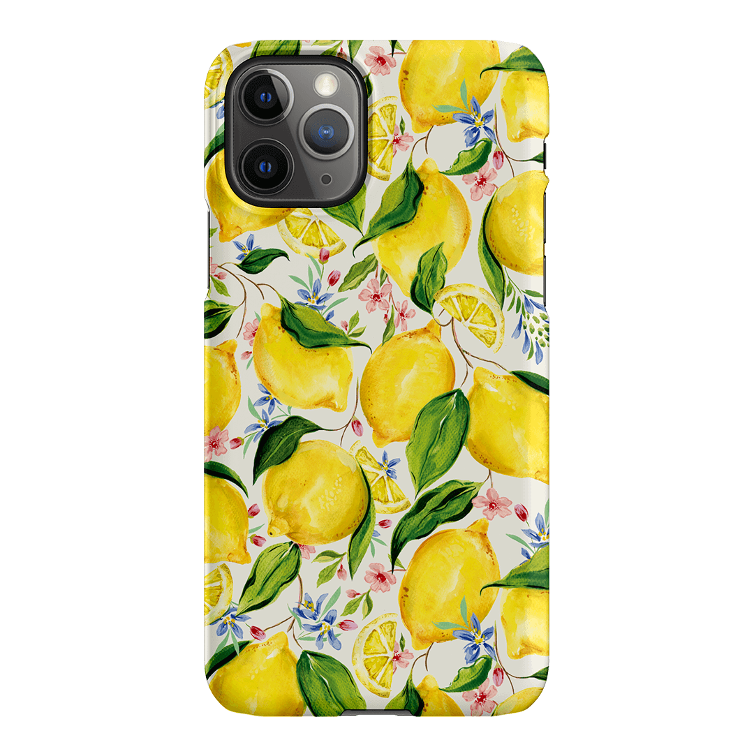 Premium Citrus Lemon Print Shockproof Phone Case for iPhone 15/14/13 - Trendy Summer Aesthetic with Drop Protection | Perfect for Beach, Vacation & Outdoor Activities