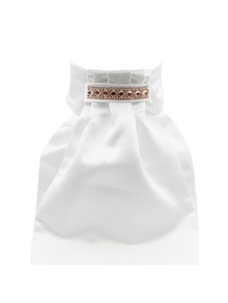 Equetech Rose Gold Prism Deluxe Ready Tied Stock Tie - Elegant Equestrian Show Accessory for Dressage & Horse Riding Competitions