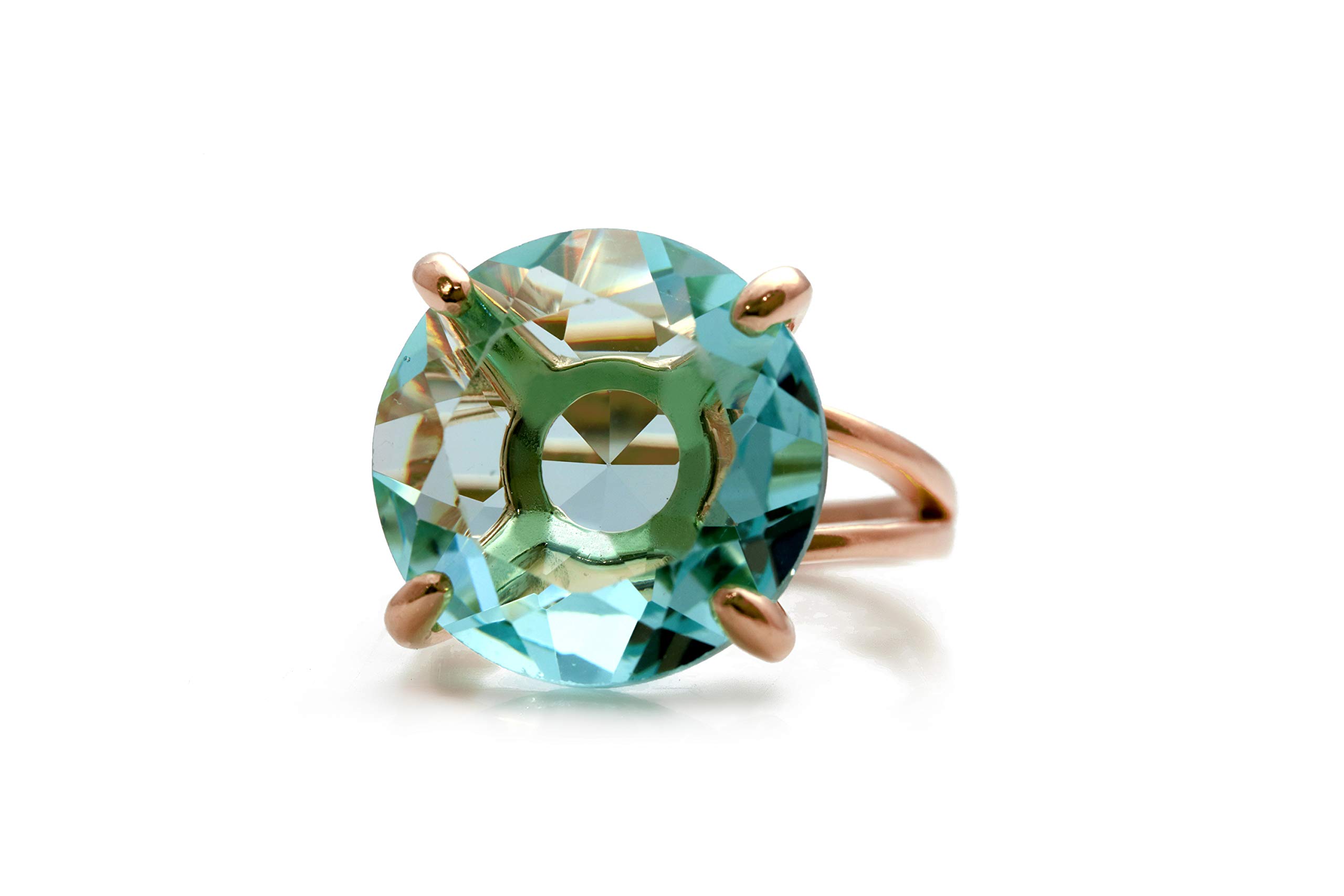 Maximalist Blue Topaz Ring - Handmade Sterling Silver Statement Ring for Women | Custom Birthstone Jewelry, Artisan Gemstone Fashion Ring | Perfect for Gifts, Weddings & Special Occasions