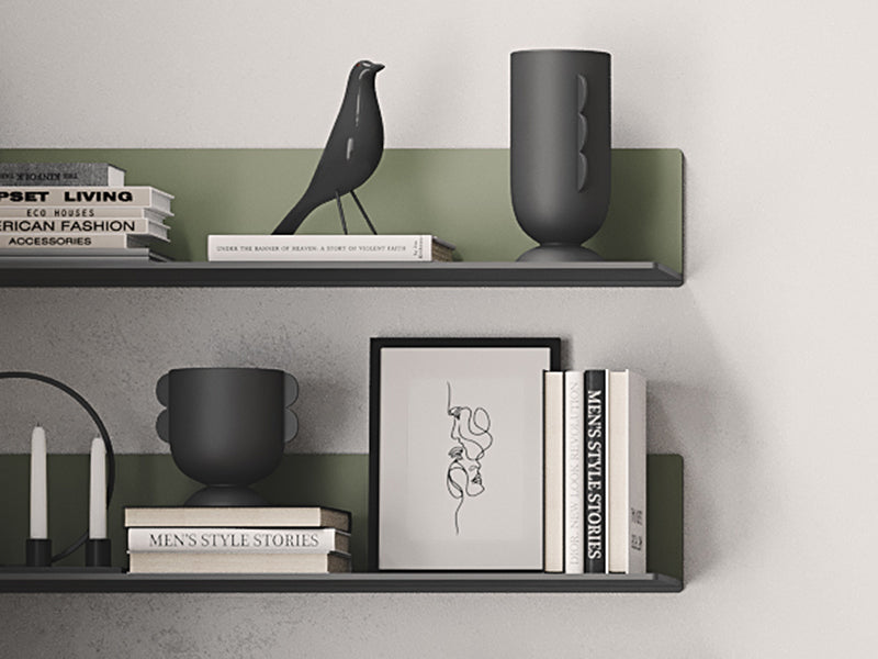 Tromso FM 3 Steel Floating Shelf - Rustic Industrial Wall Shelves for Home Decor | Perfect for Living Room, Bedroom, Kitchen & Bathroom Storage