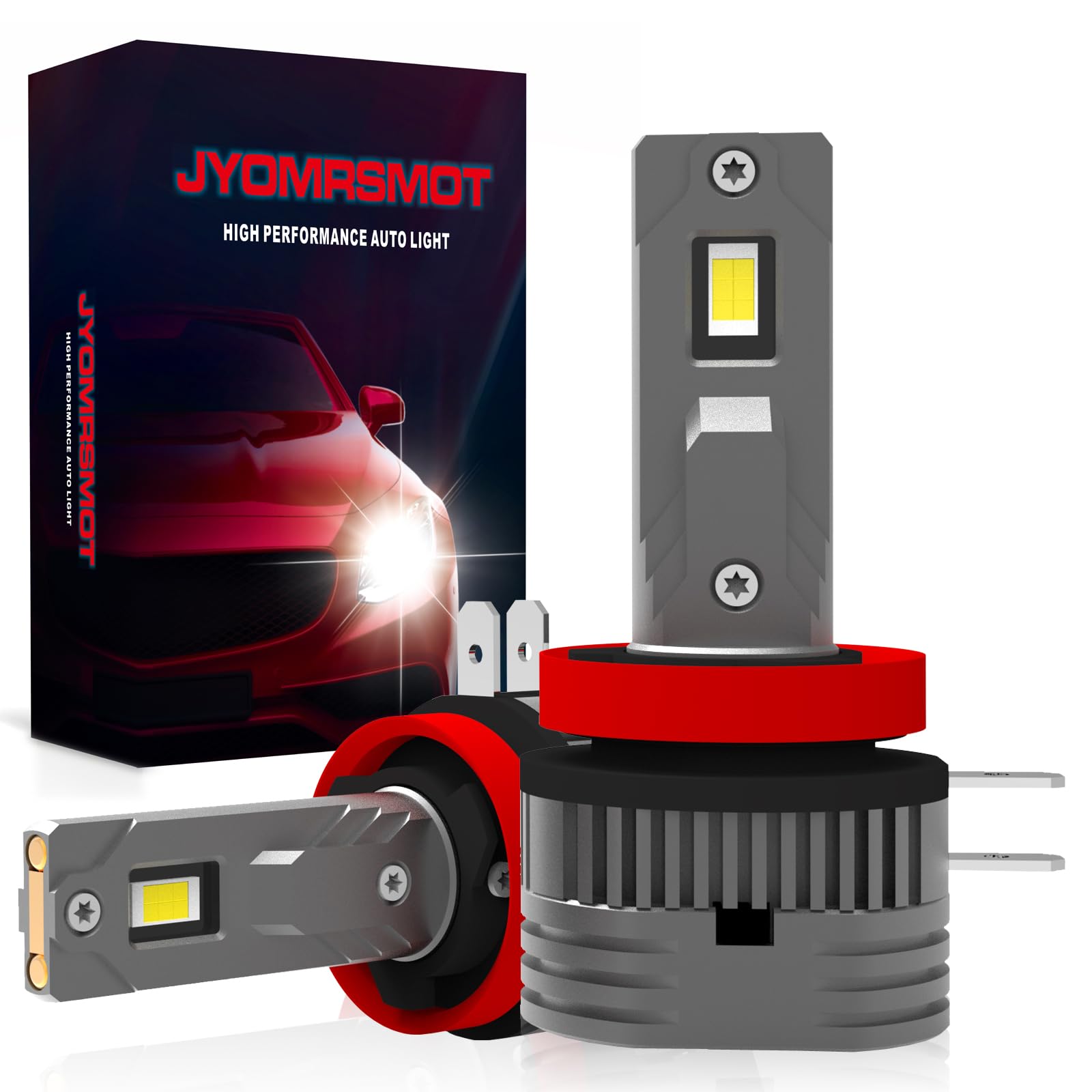 H11B LED Fog Light Bulbs 32000LM 100W 6000K Pure White - 600% Brighter Than Halogen, IP68 Waterproof, 60,000 Hours Lifespan, Plug & Play - Perfect for Off-Roading, Night Driving & Bad Weather (Pack of 2)
