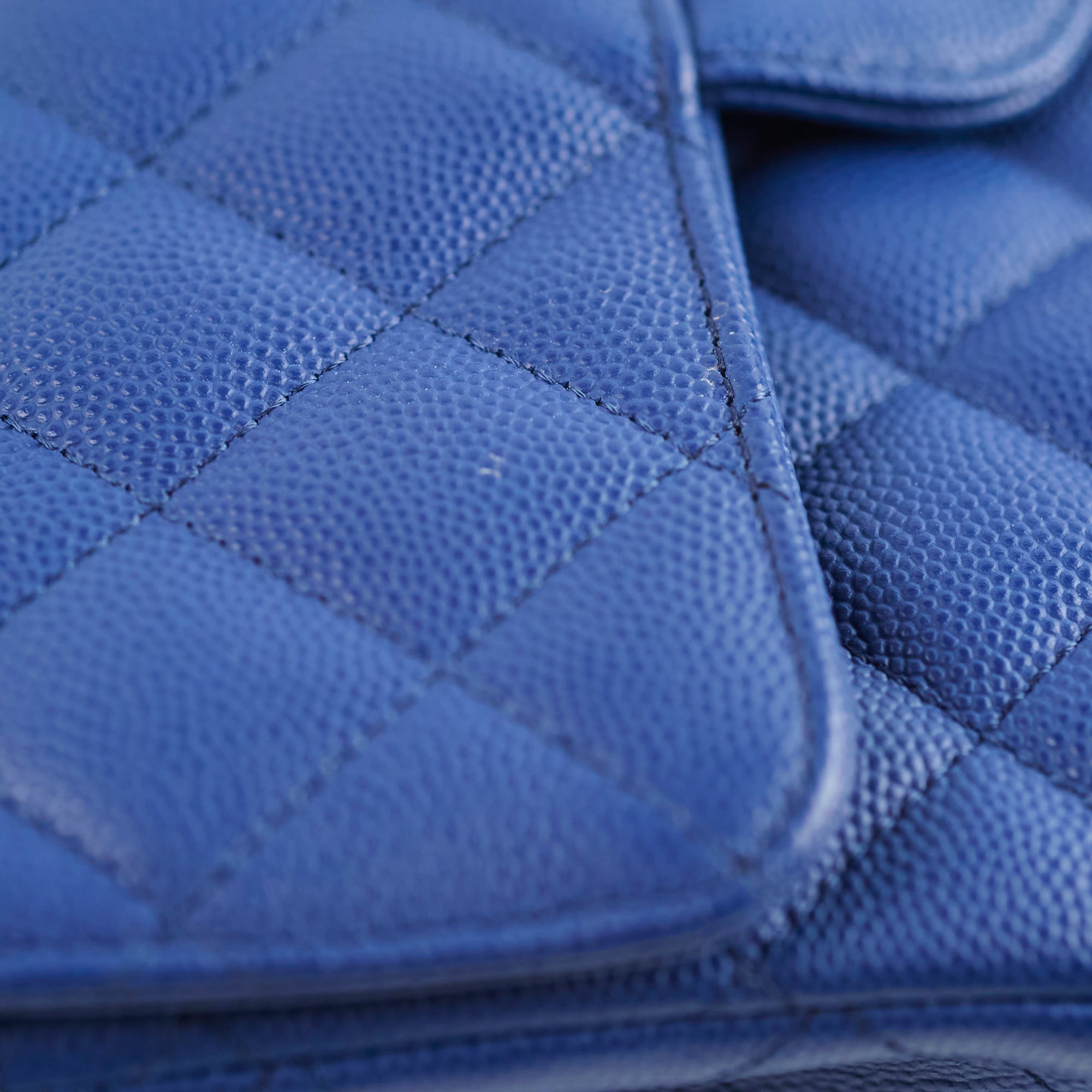 Chanel Mini Rectangular Caviar Leather Crossbody Bag in Blue - Perfect for Evening Events & Luxury Fashion Accessories