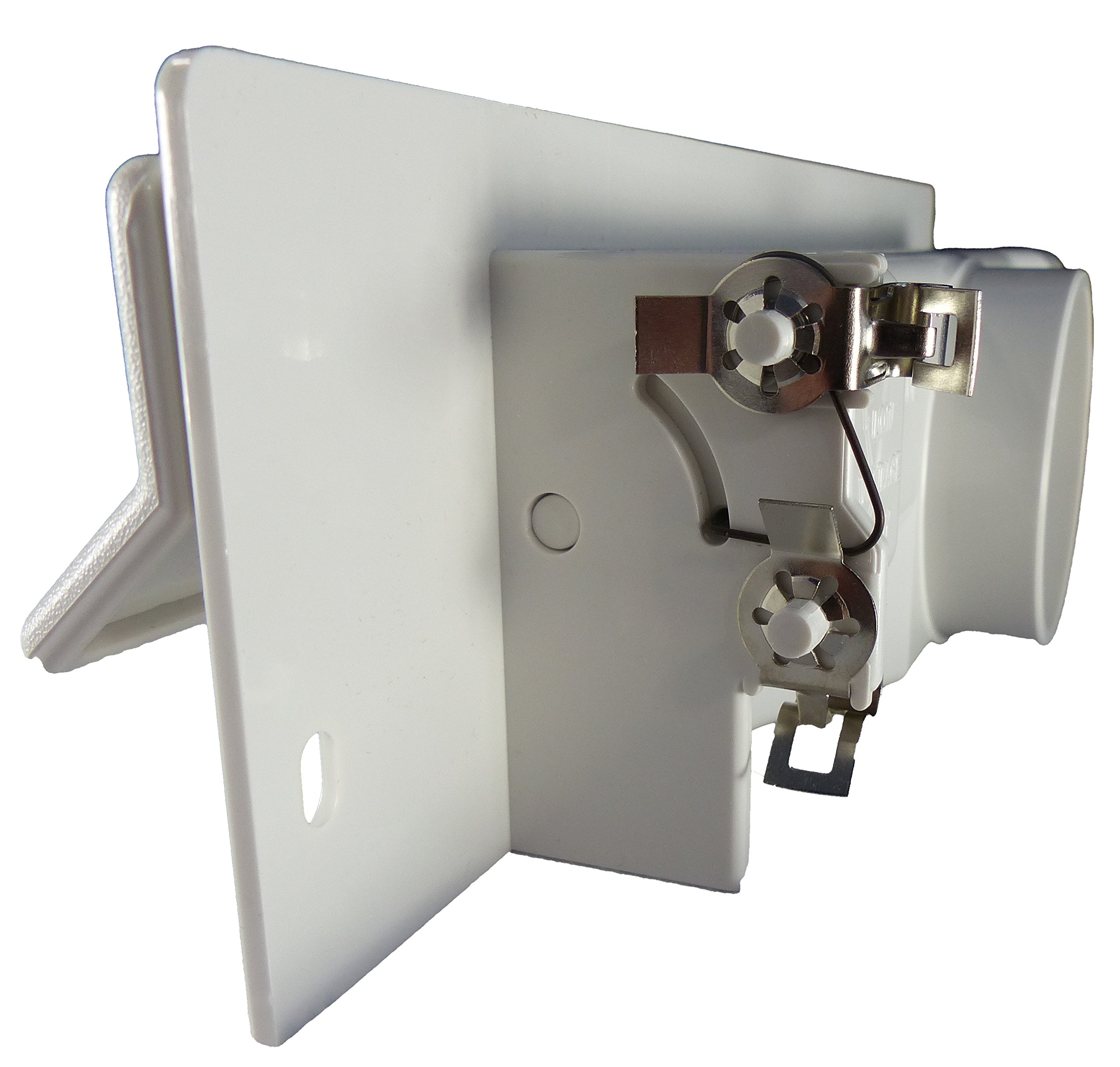 Central Vacuum Sweep Inlet Valve - White CanSweep Dustpan Valve for Under Counter & Baseboard Installation | Perfect for Home & Office Central Vacuum Systems Cleaning