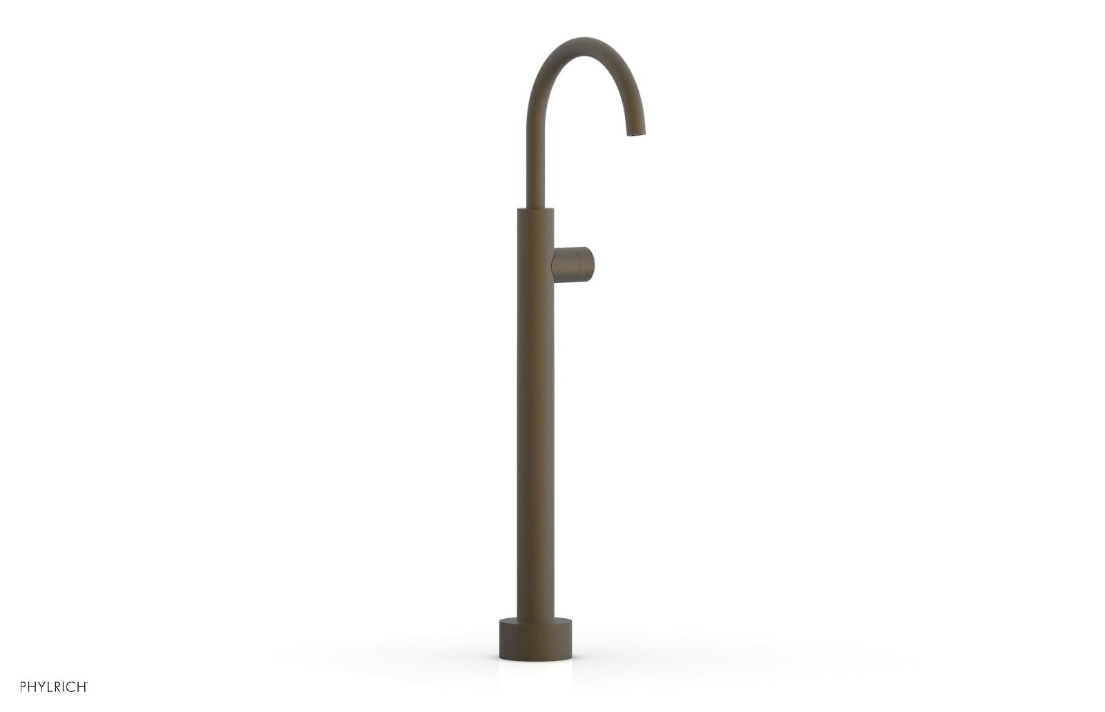 BASIC II Low Floor Mount Tub Filler with Smooth Handle - Model 230 46 04 - Perfect for Modern Bathroom Renovations and Spa-Like Showers