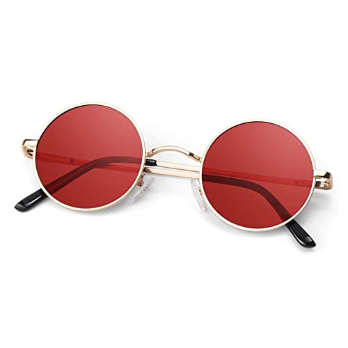 A07- Golden Frame Red Lens