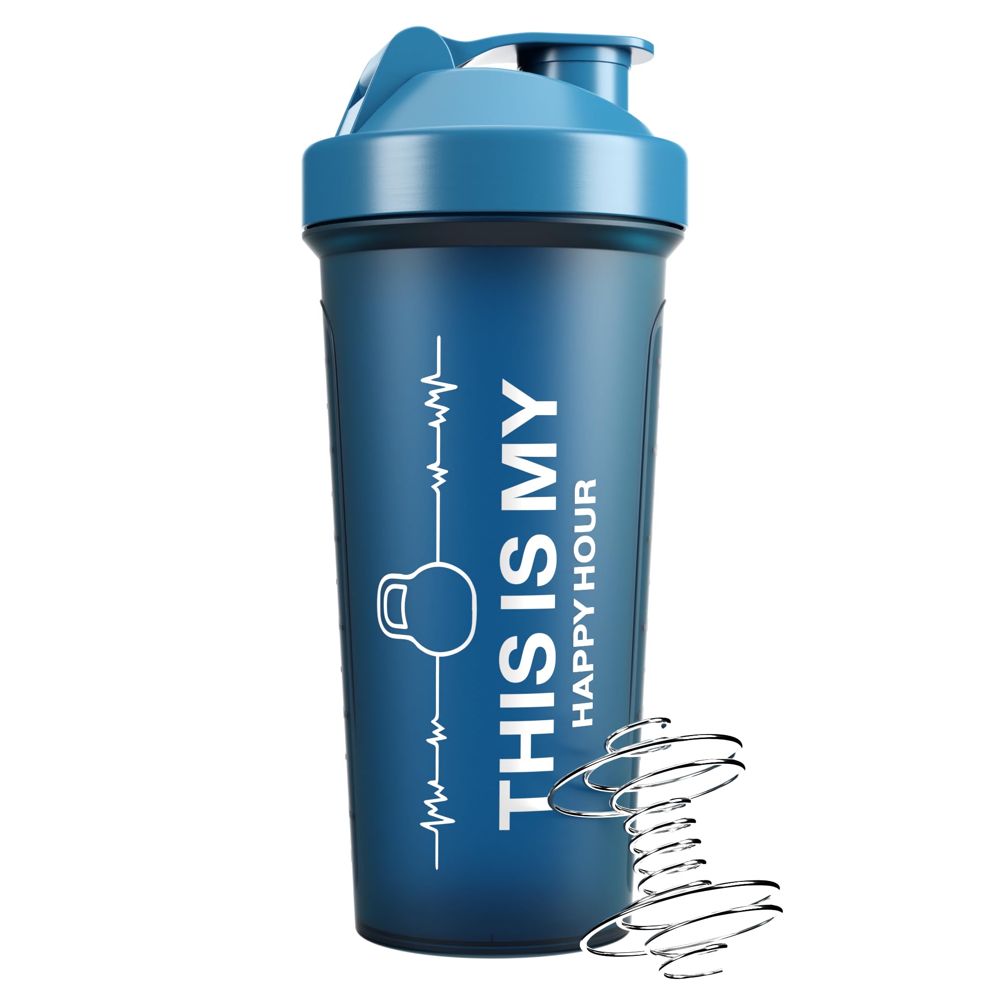 5-Pack Protein Shaker Bottles for Smoothies & Workouts - BPA-Free, Dishwasher Safe, Leak-Proof Fitness Shaker Cups with Motivational Quotes - Perfect for Gym, Post-Workout & Meal Replacement Shakes (VividVibe Collection)