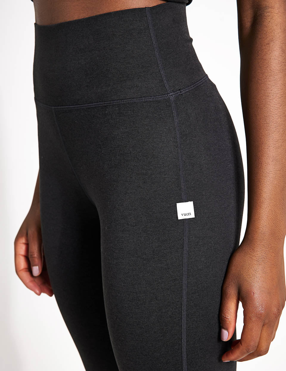 Halo Slim Flare Leggings - Black Heather - High Waist Yoga Pants for Women, Workout & Running - Perfect for Gym, Lounge & Everyday Wear