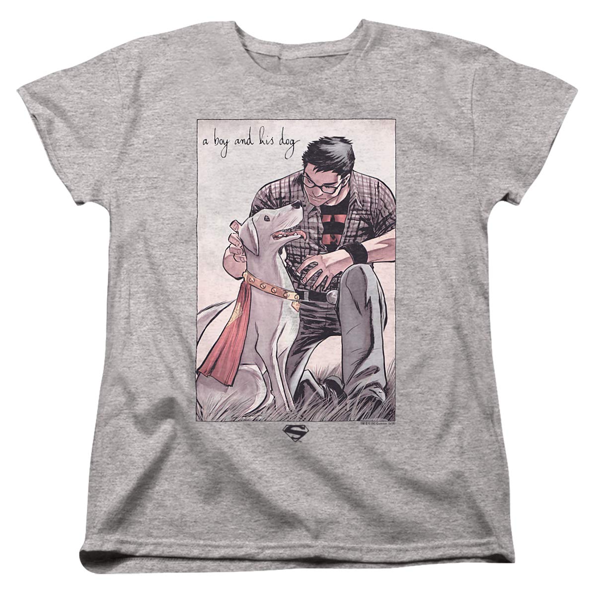 Superman Man's Best Friend Women's T-Shirt - Cute Graphic Tee for Dog Lovers, Casual Wear & Superhero Fans - Perfect for Daily Outfits, Gifts & Comic Conventions