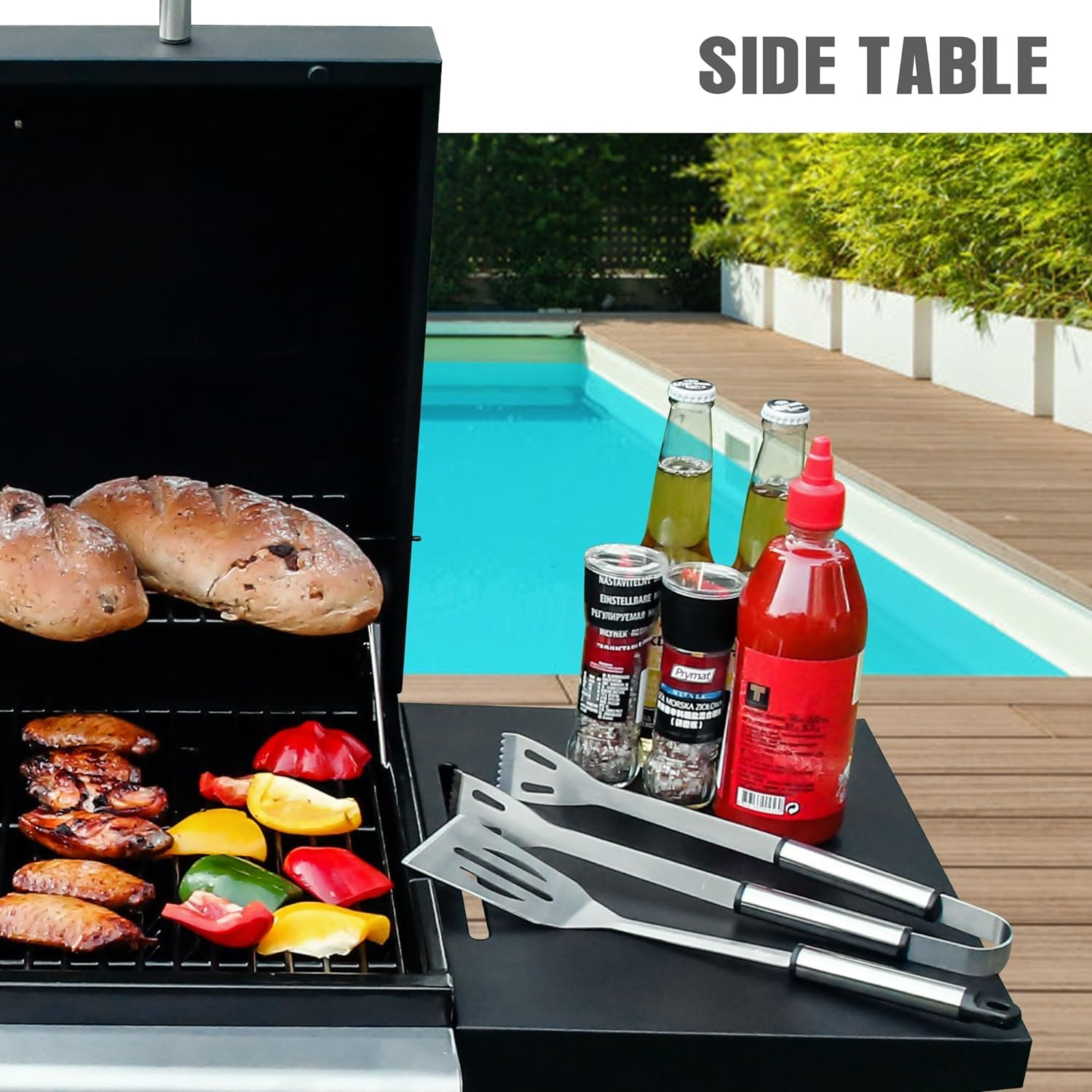 30-Inch 4 Burner Stainless Steel Propane Gas Grill - 34,200 BTU Outdoor BBQ Grill with Wheels for Easy Mobility - Perfect for Backyard, Patio, and Garden Barbecue Parties