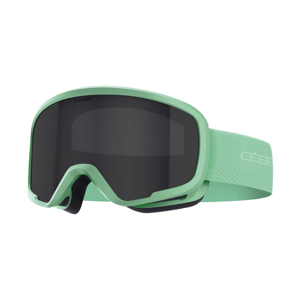 Cebe Hoopoe Kids Ski Goggles for Boys & Girls Ages 5-10 Years - Green & Black Anti-Fog Snow Goggles for Skiing, Snowboarding & Winter Sports