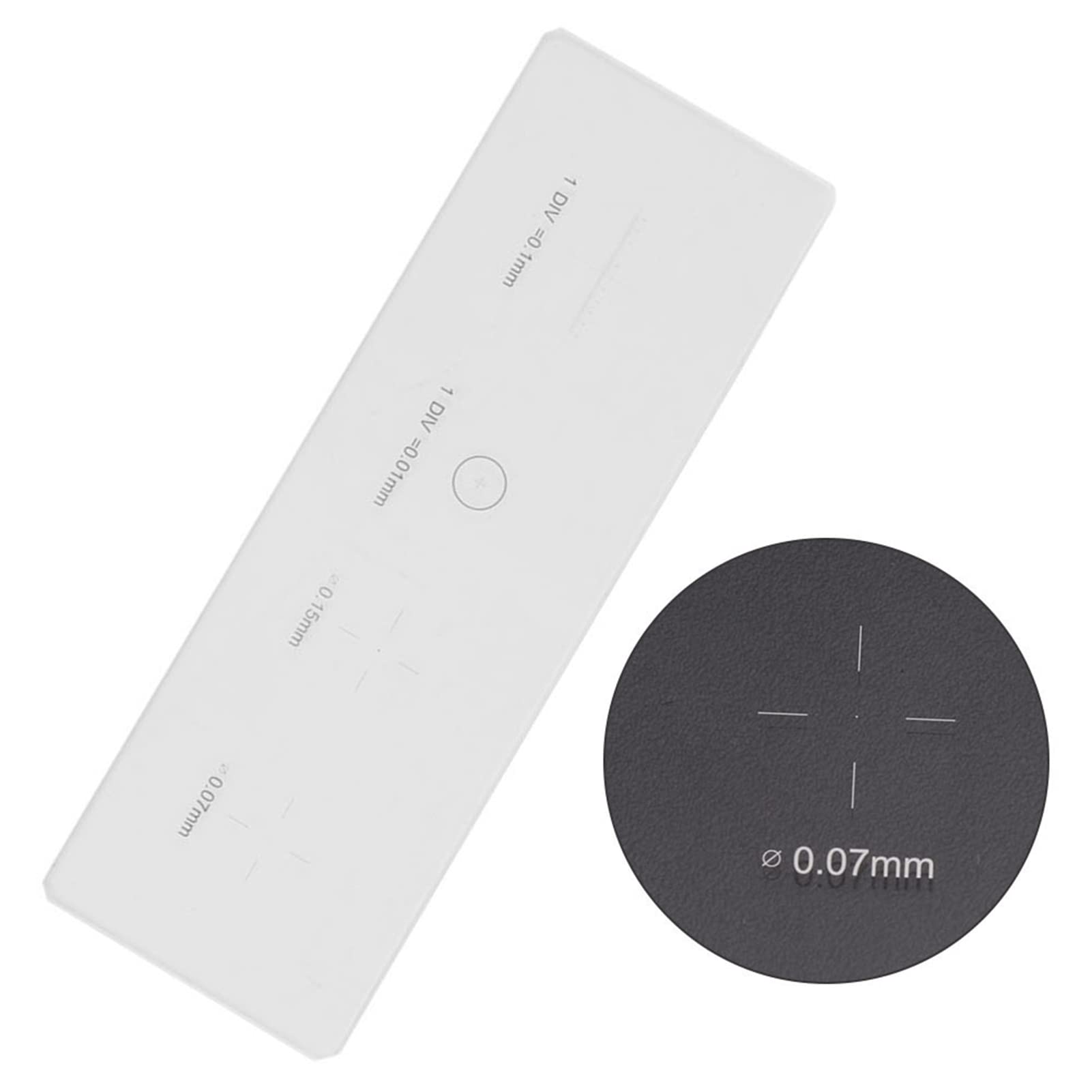 MUNEFE Microscope Micrometer Calibration Ruler - Precision Glass Slide Measuring Tool for Lab & School Teaching | Standard Size for Microscopy, Science Experiments & Educational Use
