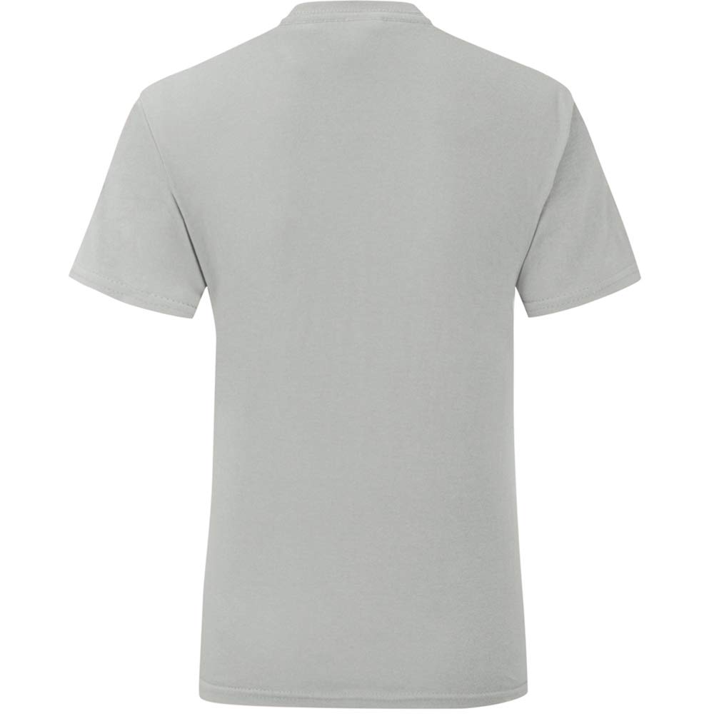 Fruit of the Loom Men's Iconic Cotton T-Shirt - Large Size, Heather Grey - Comfortable Casual Wear for Everyday & Gym