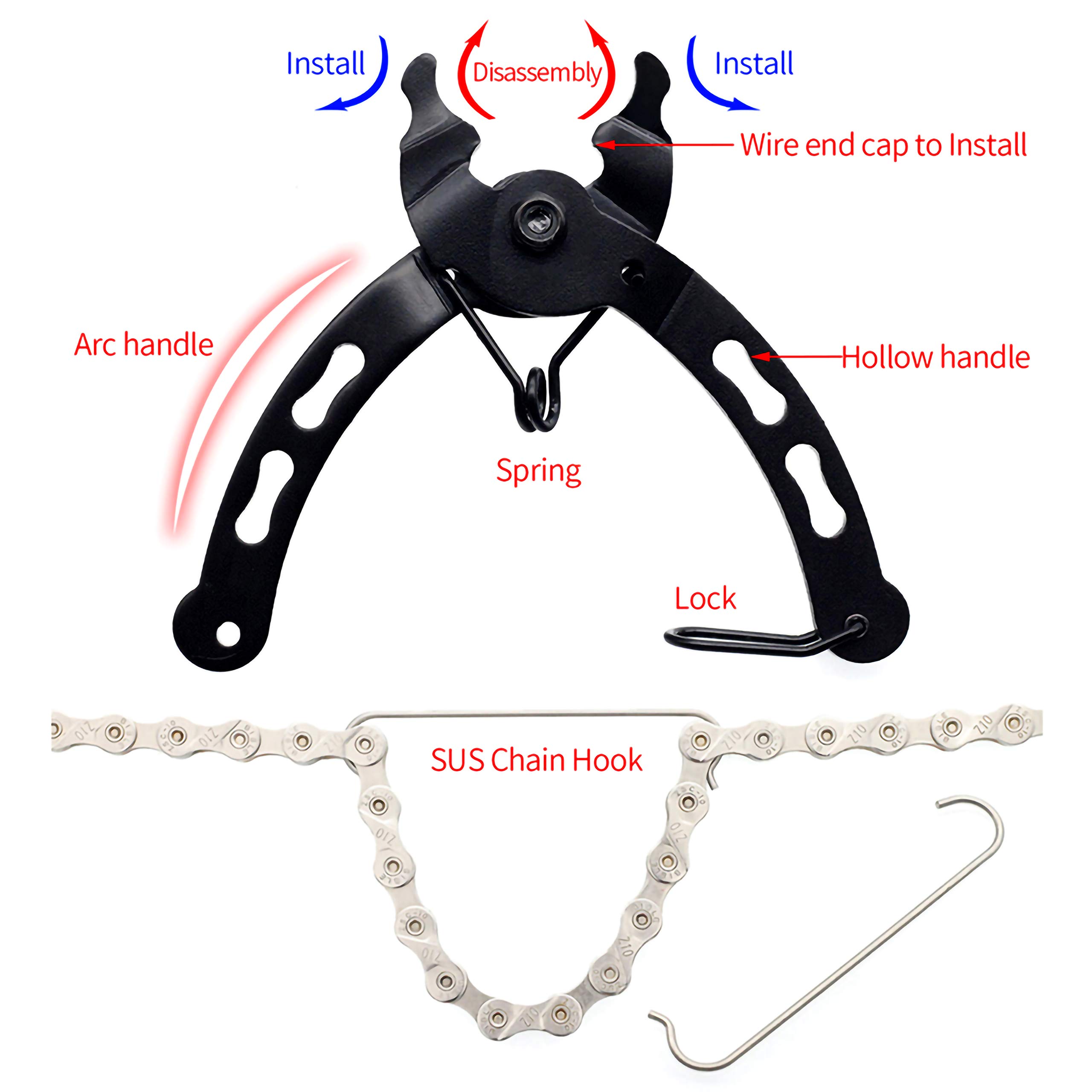 KEWAYO Bike Chain Repair Tool Kit with Chain Breaker & Link Plier - Professional Bicycle Chain Removal & Installation Tool for Mountain, Road & BMX Bikes - Perfect for Home Repairs & On-the-Go Fixes