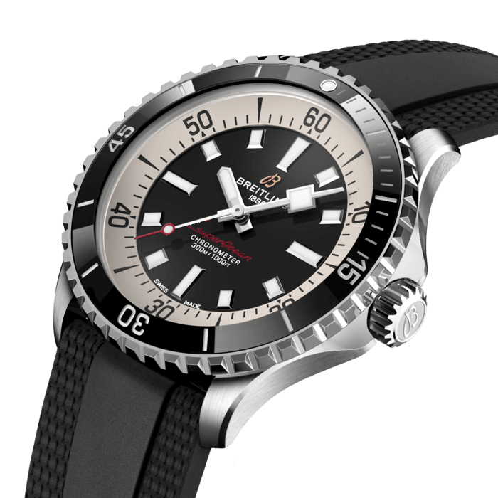 Breitling Superocean Automatic 42mm Men's Diver Watch - Stainless Steel Case & Bracelet - Water Resistant Luxury Timepiece for Diving, Swimming & Everyday Wear