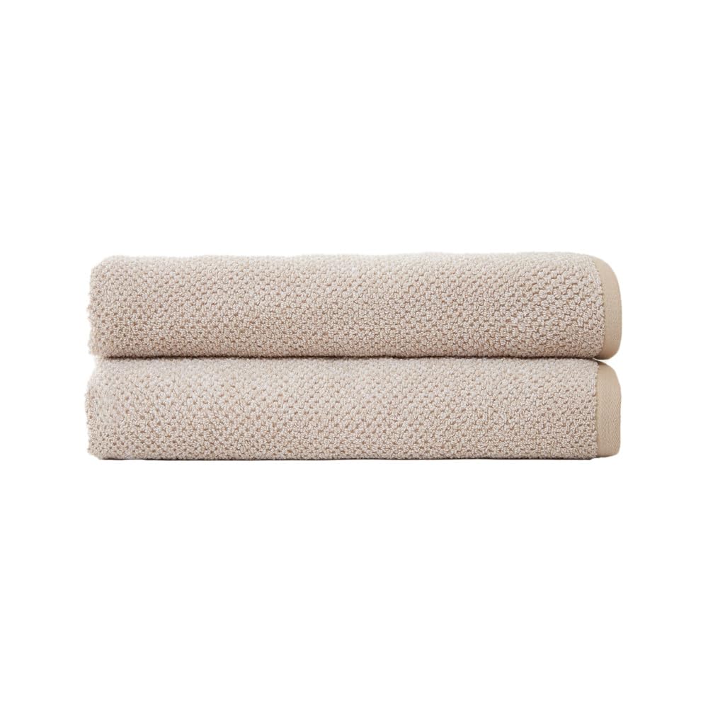 Luxury Cozy Earth Heathered Sand Bath Sheet - Super Soft & Absorbent 100% Bamboo Towel for Spa, Bath & Beach