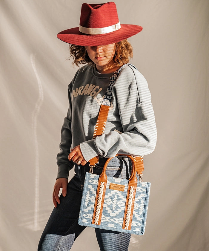 Wrangler Aztec Print Tote Bag Set - Stylish & Durable Cotton Tote Bags for Women - Perfect for Shopping, Beach, Travel & Everyday Use