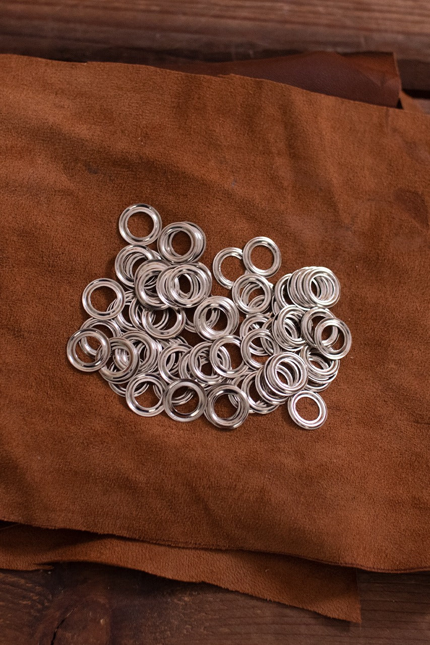8.2mm Eyelet Ring - 0.8mm Length, 14.5mm Width - Durable Iron/Nickel Metal Fastener for Leathercraft, DIY Projects & Clothing Accessories