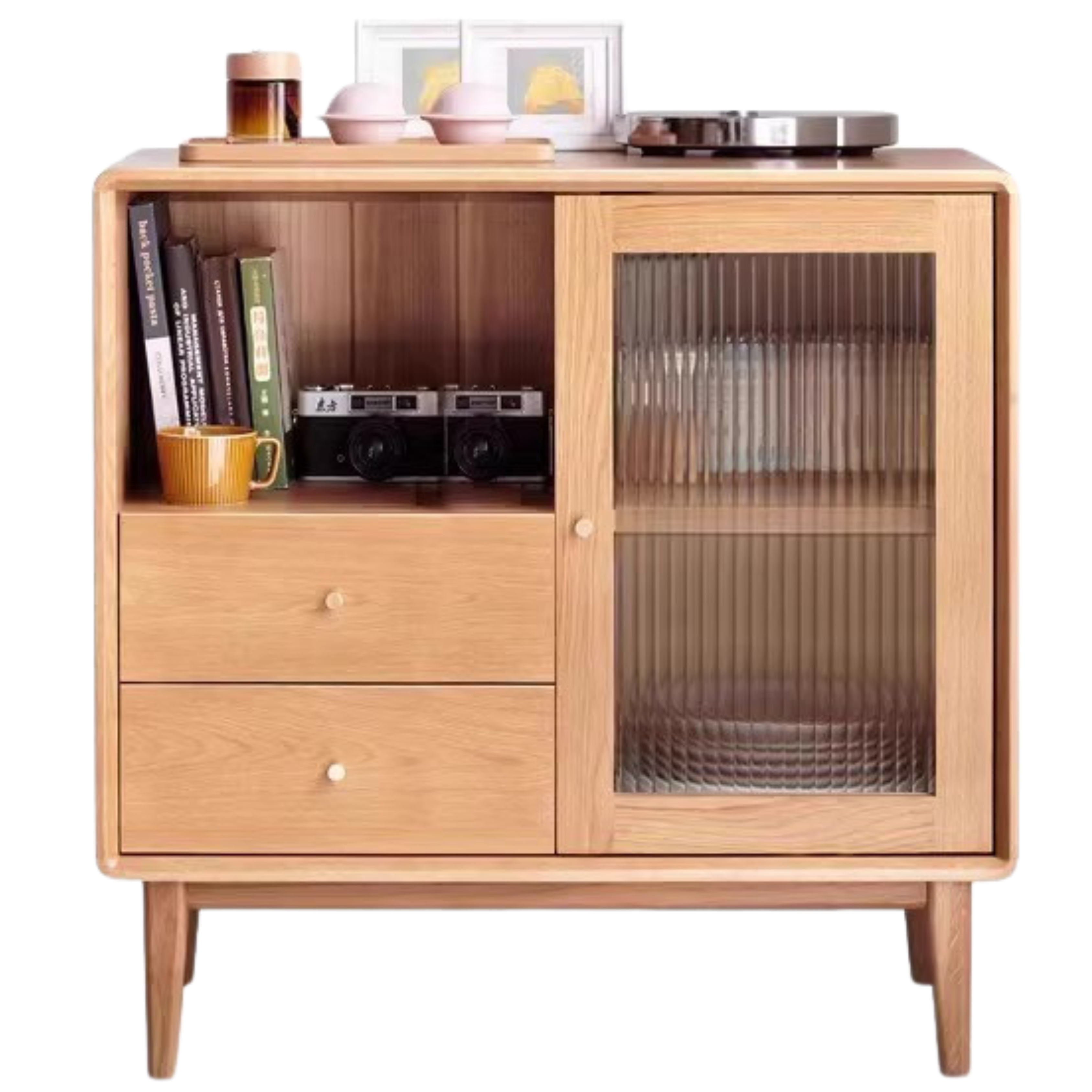 31.5x15.8x31.5nch / 80x40x80сm / Natural wood color / wide side cabinet