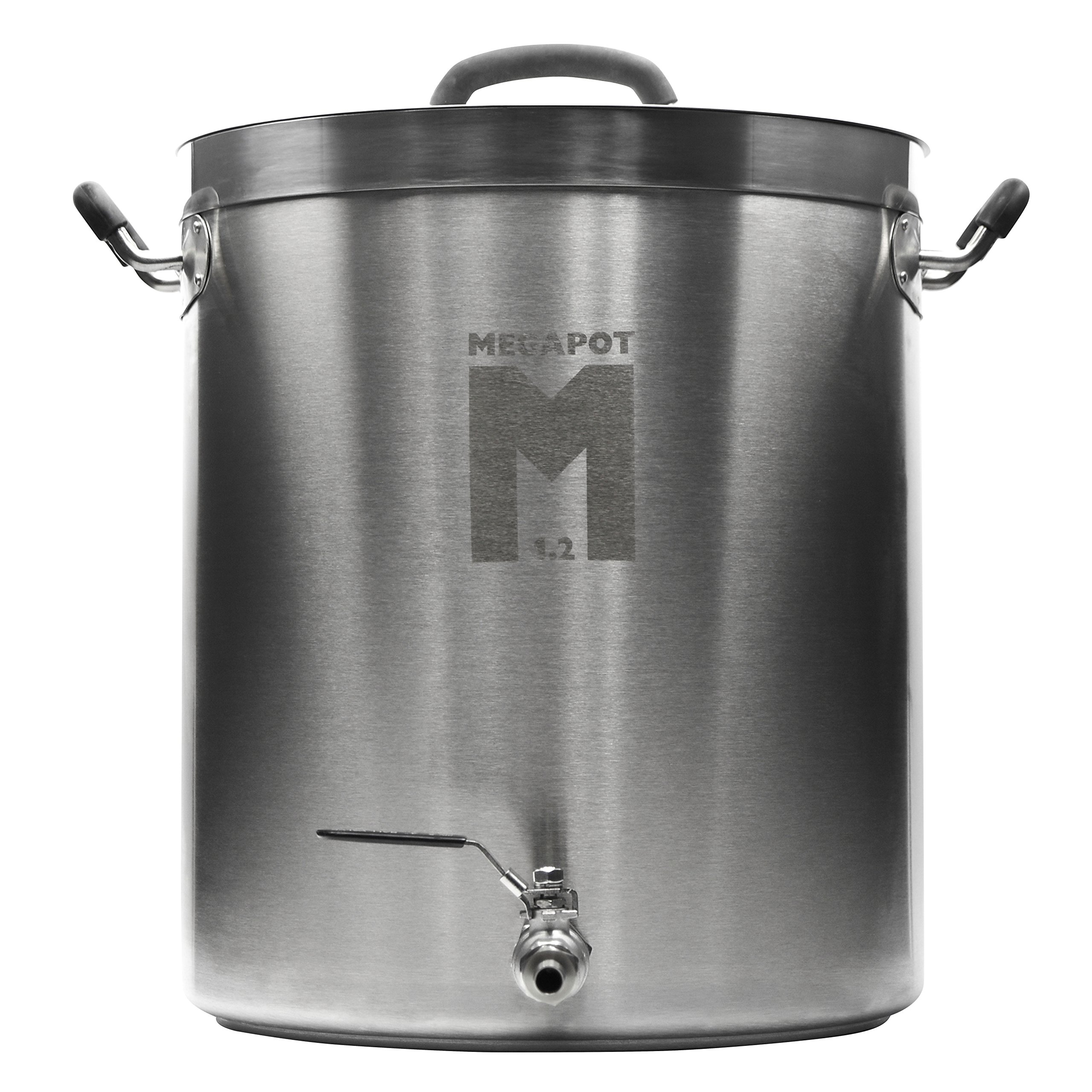Northern Brewer - 8 Gallon MegaPot Stainless Steel Brew Kettle with Volume Markings & Valve | Home Brewing Equipment for Beer, Wort, and Tea Making | Perfect for Homebrewers and Craft Beer Enthusiasts