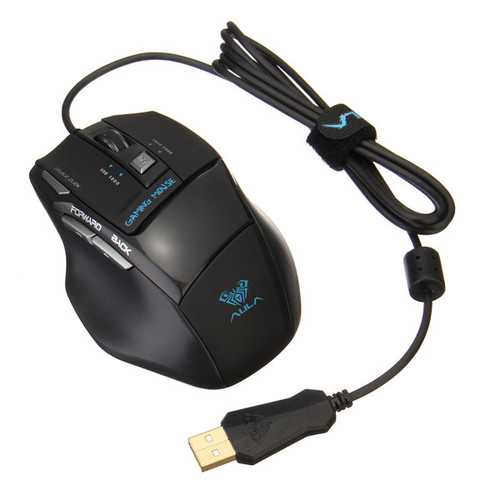 AULA Killing Soul Ice Crystal Version 7D 2000 DPI Adjustable Wired Gaming Mouse - RGB Lighting, Ergonomic Design for PC Gaming, Esports & Office Work